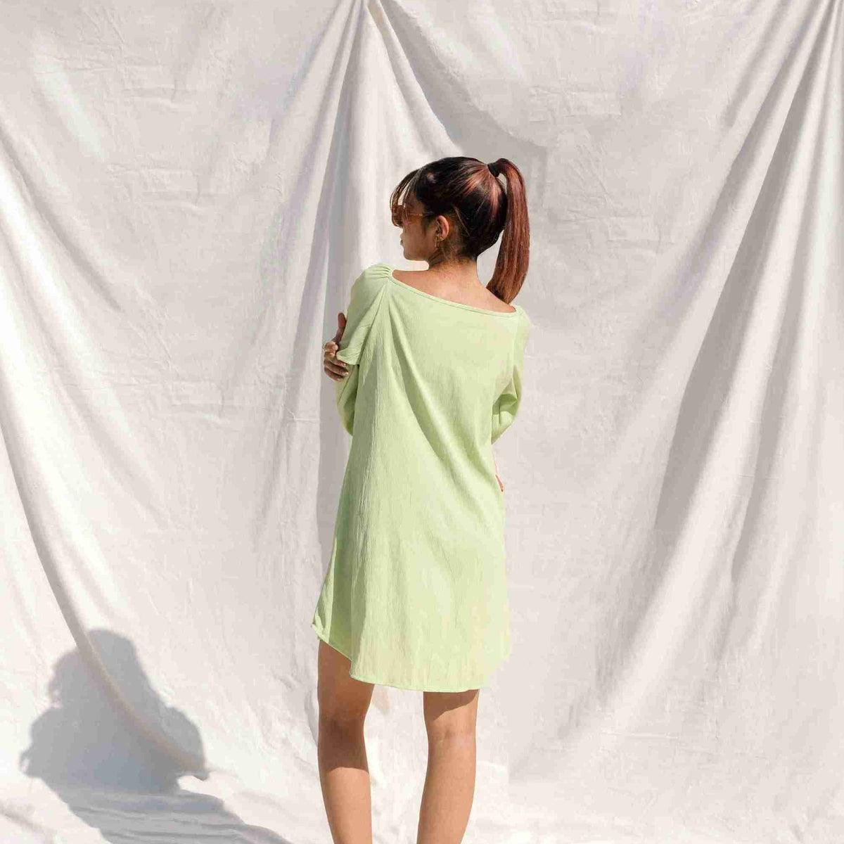 Buy lime cream dress for women online @ Best Price