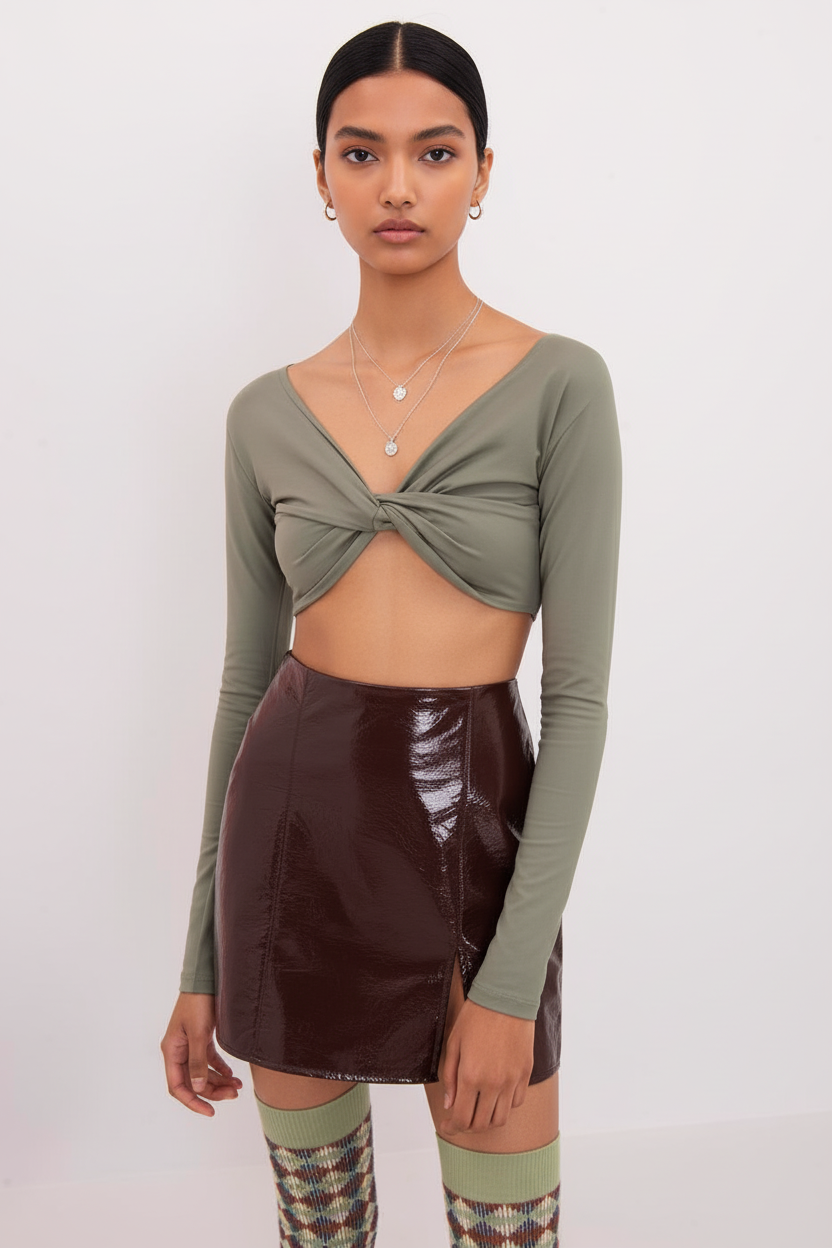 Draped Crop Top