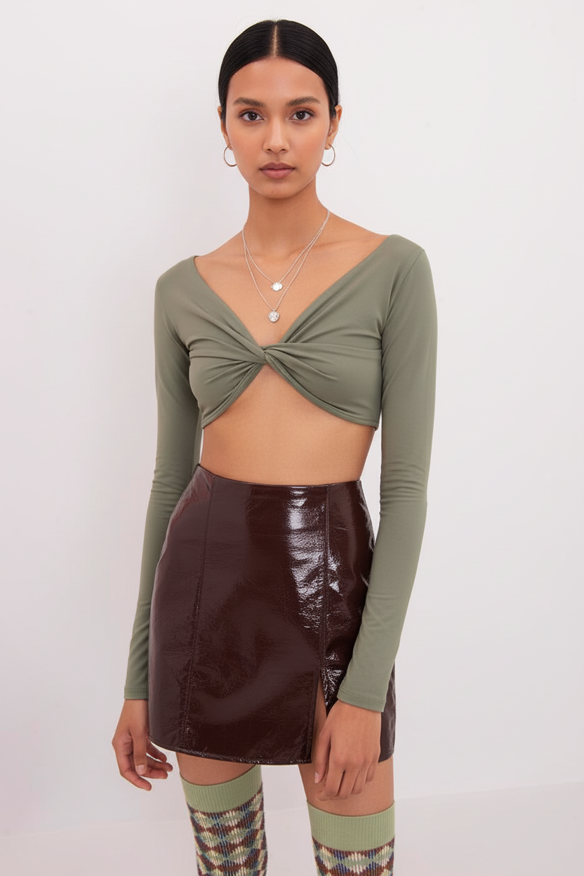 Draped Crop Top