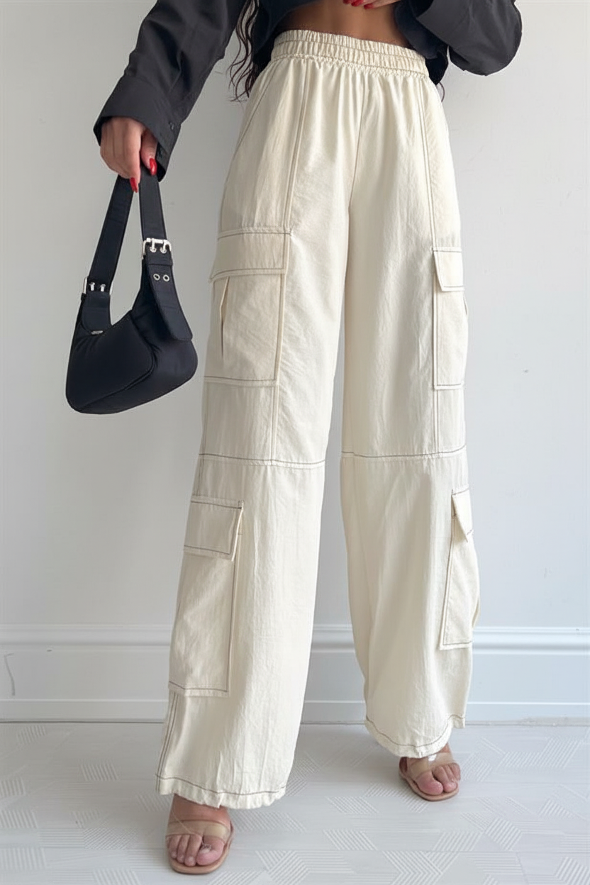 Ecru Topstitch Cargo