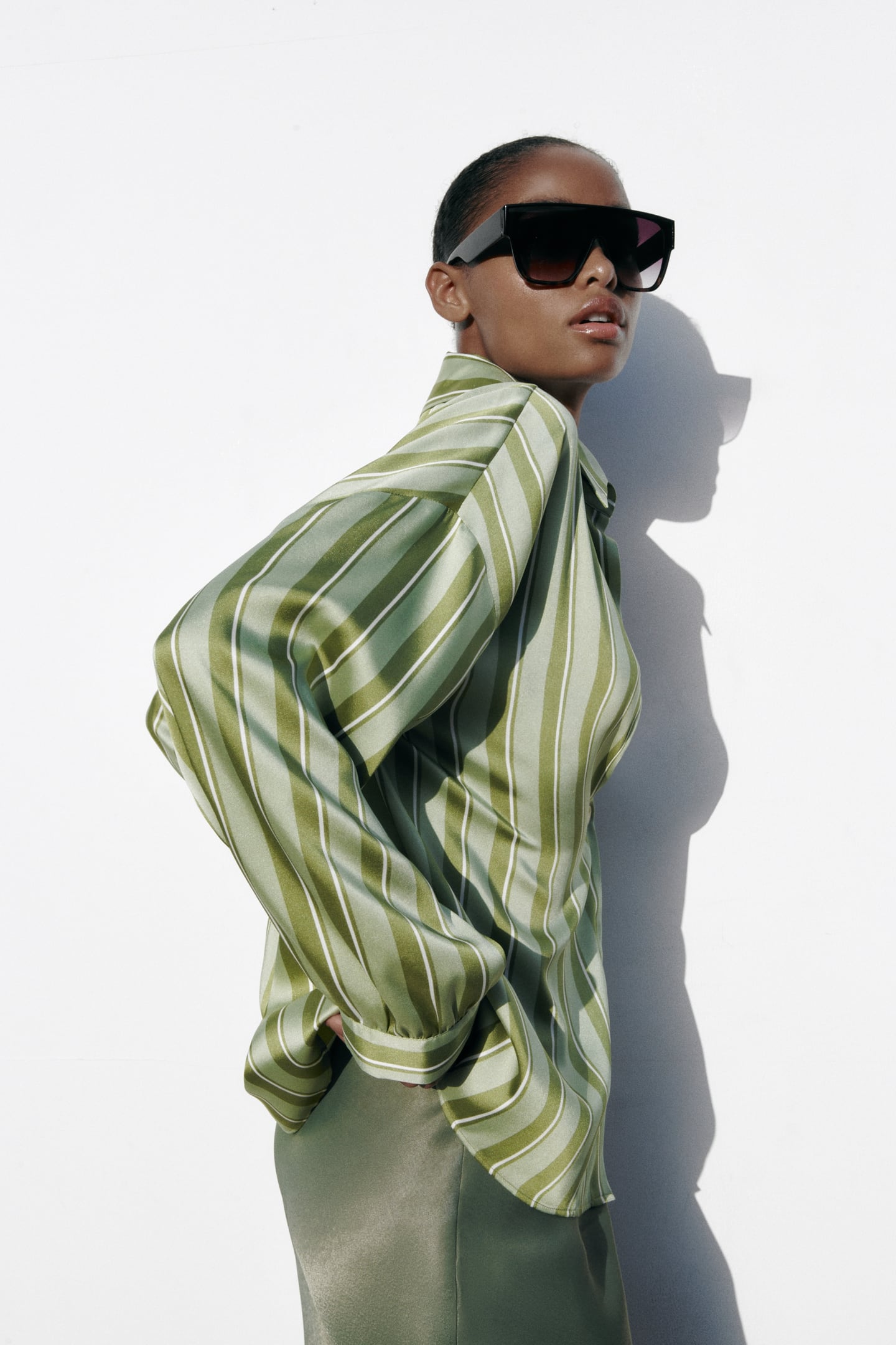 Green Stripped Shirt