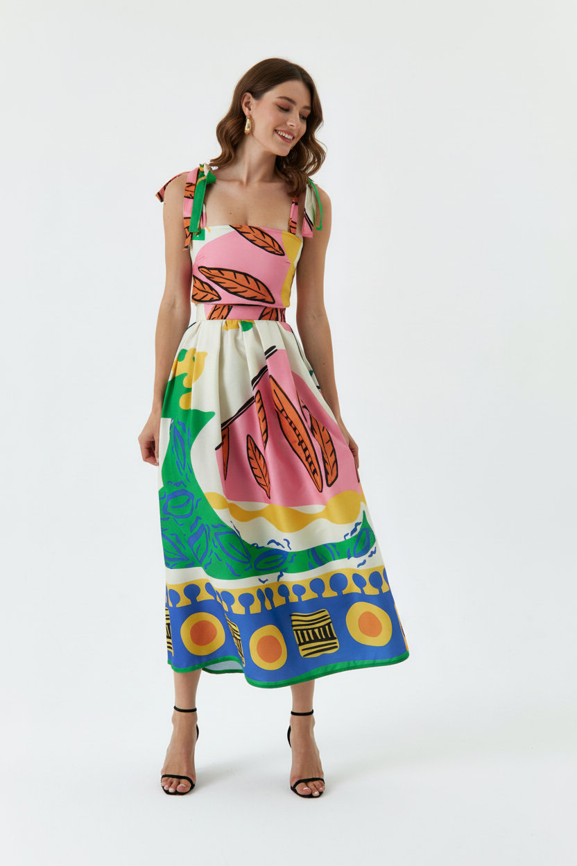 Tropical Skirt Coord Set