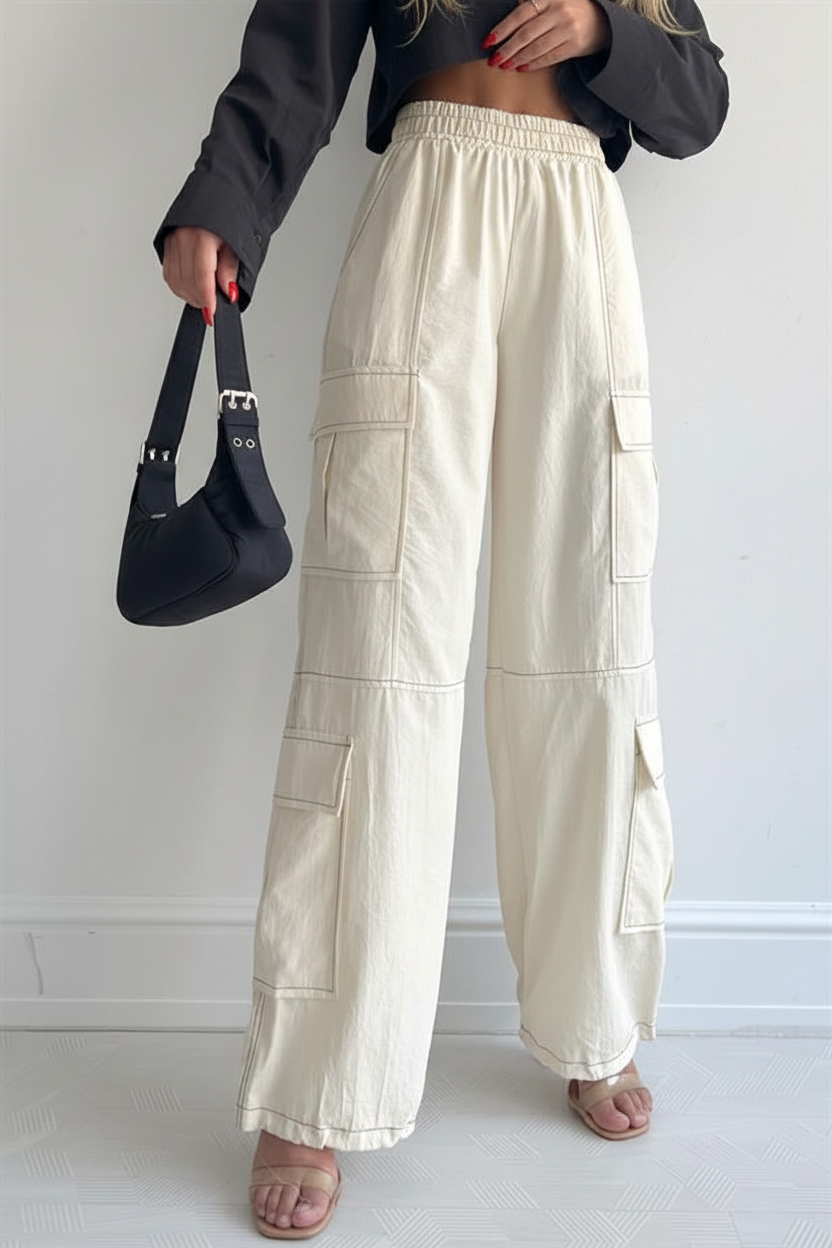 Ecru Topstitch Cargo