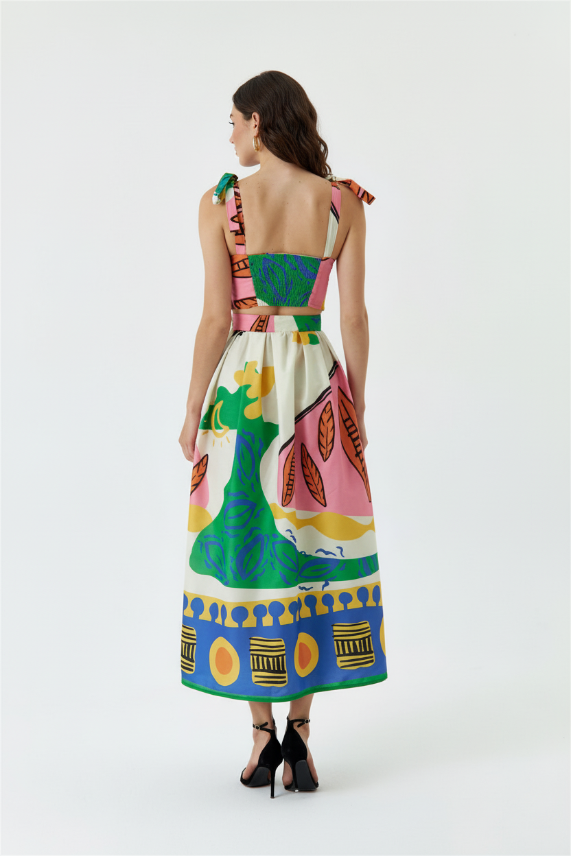 Tropical Skirt Coord Set