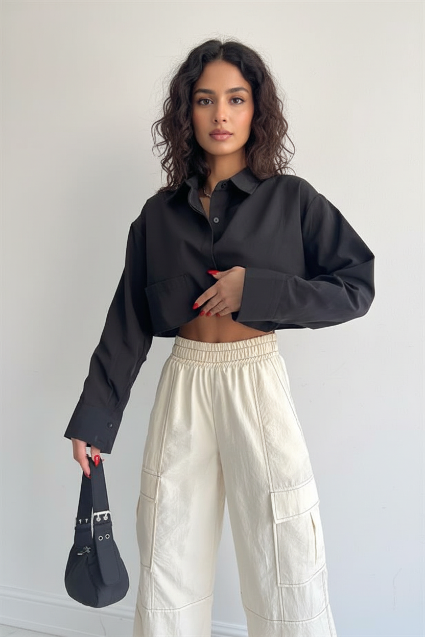 Ecru Topstitch Cargo