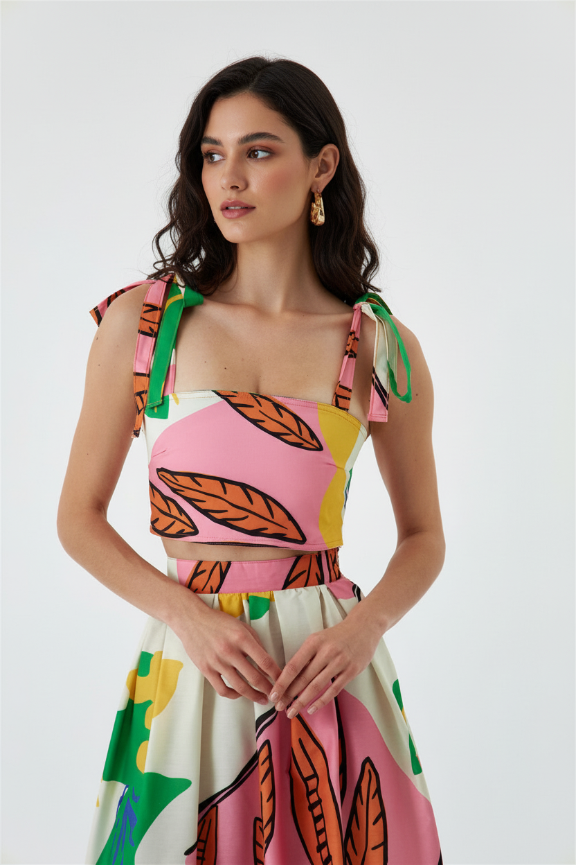 Tropical Skirt Coord Set