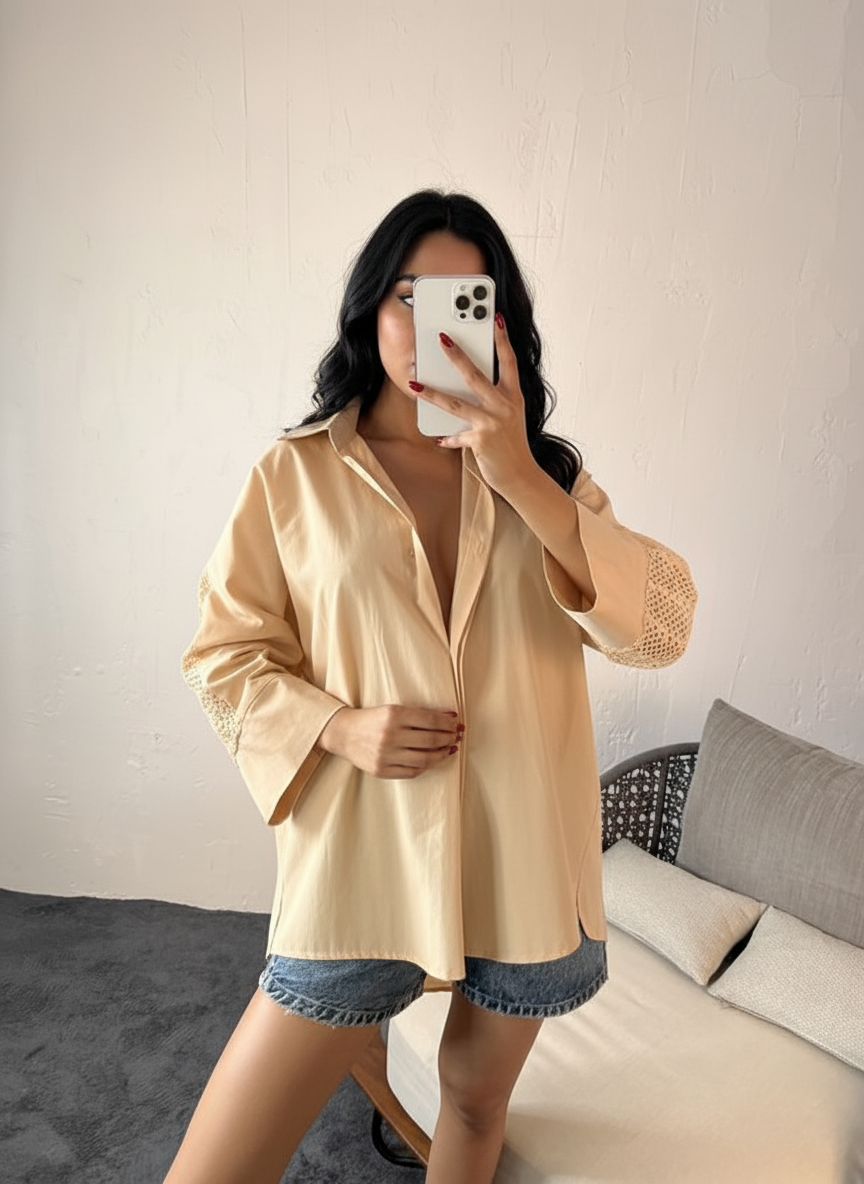 Sleeve Detail Casual Shirt