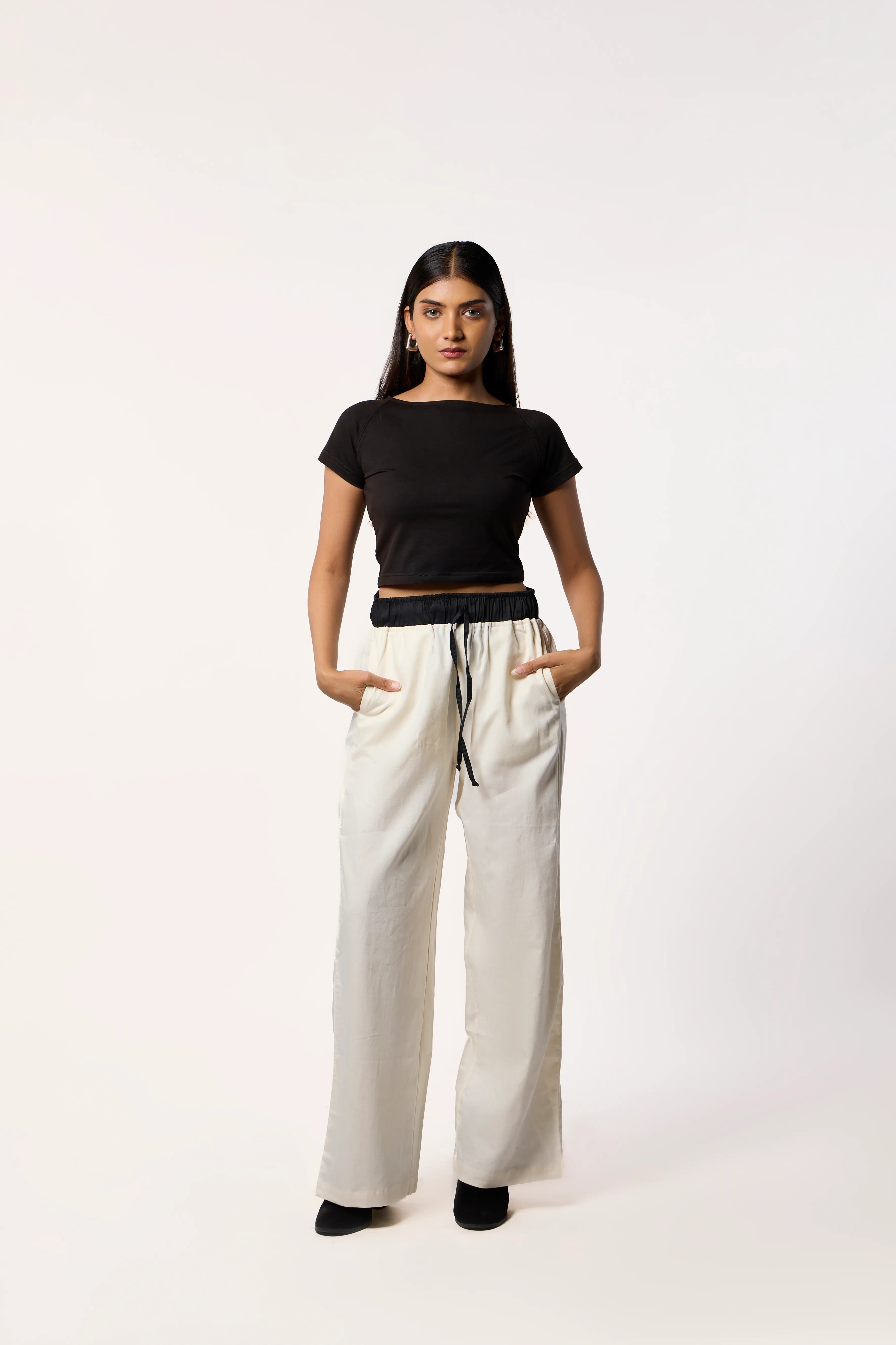 Washed Baby Tee- Black