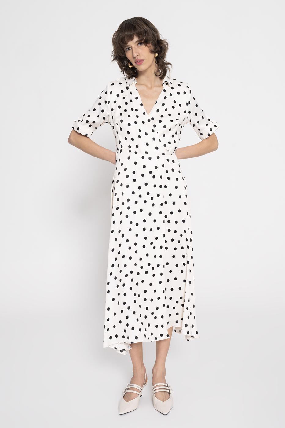 Polka Wrap Dress