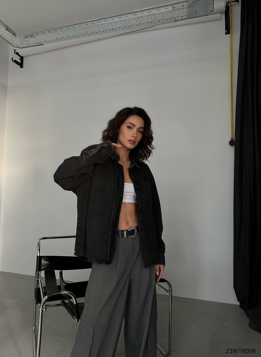 Oversized Denim Shirt