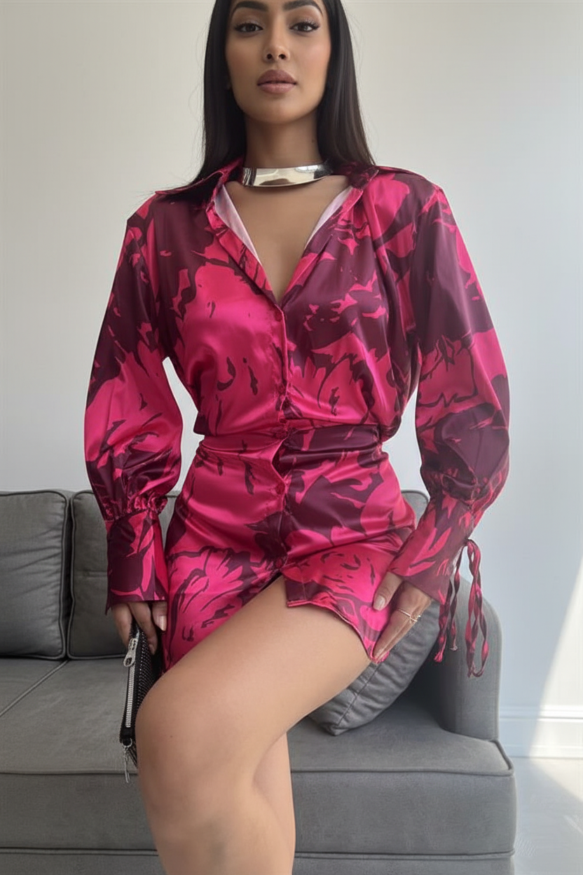 Rose Mini Shirt Dress