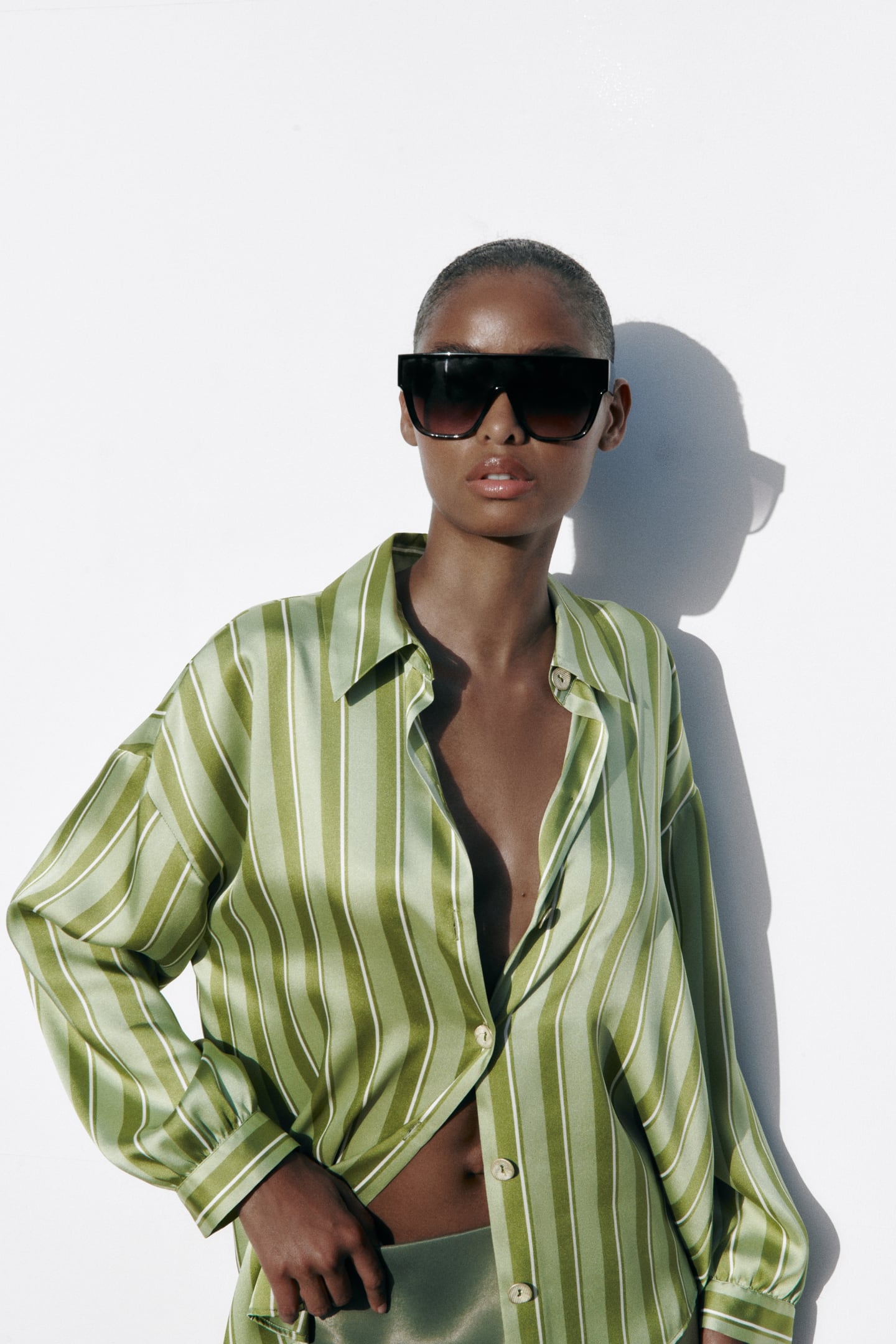 Green Stripped Shirt