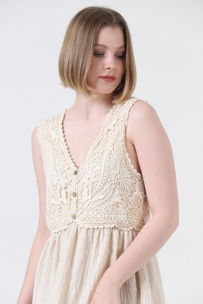 Lace Detail Soft Dress