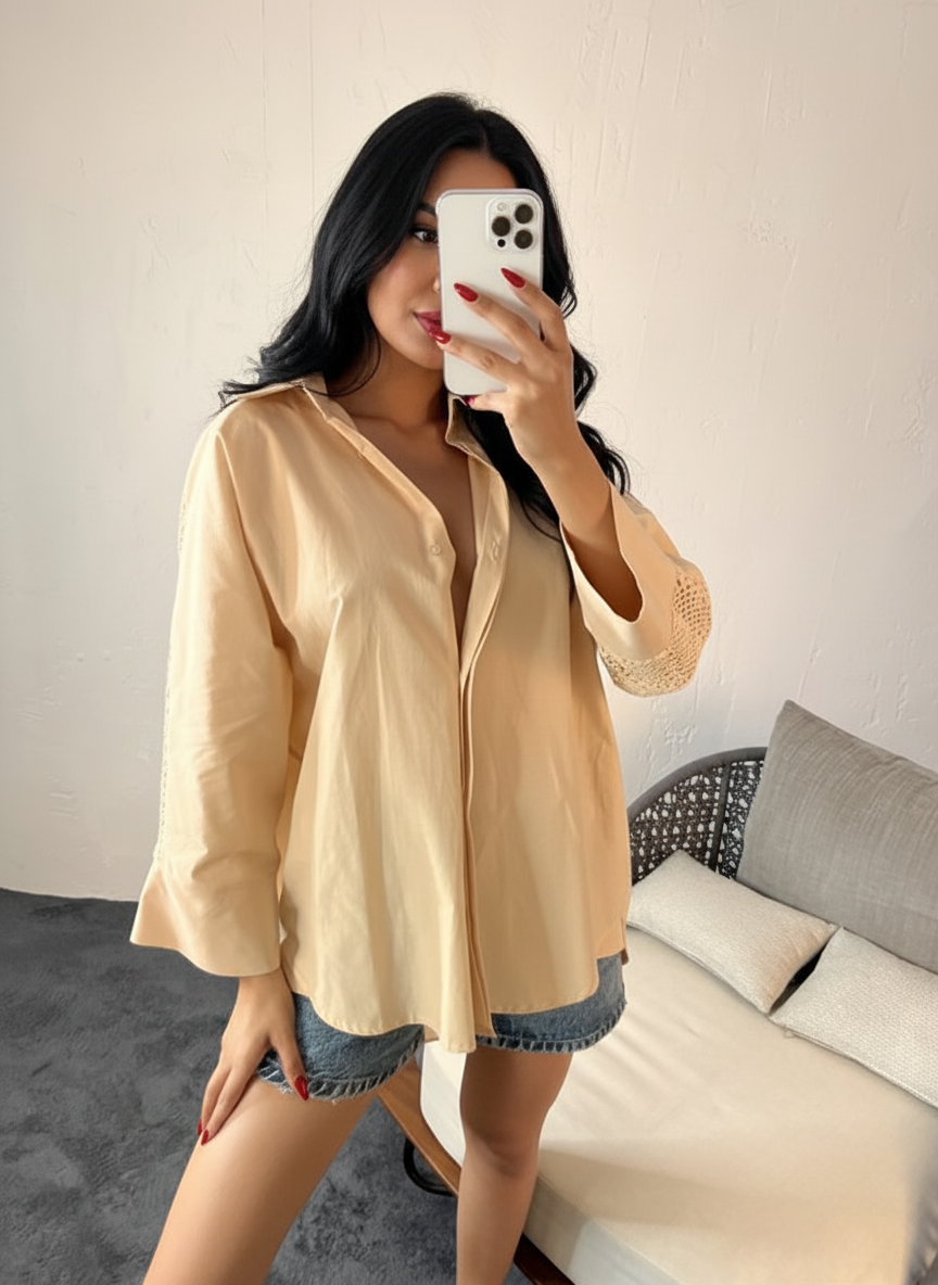 Sleeve Detail Casual Shirt