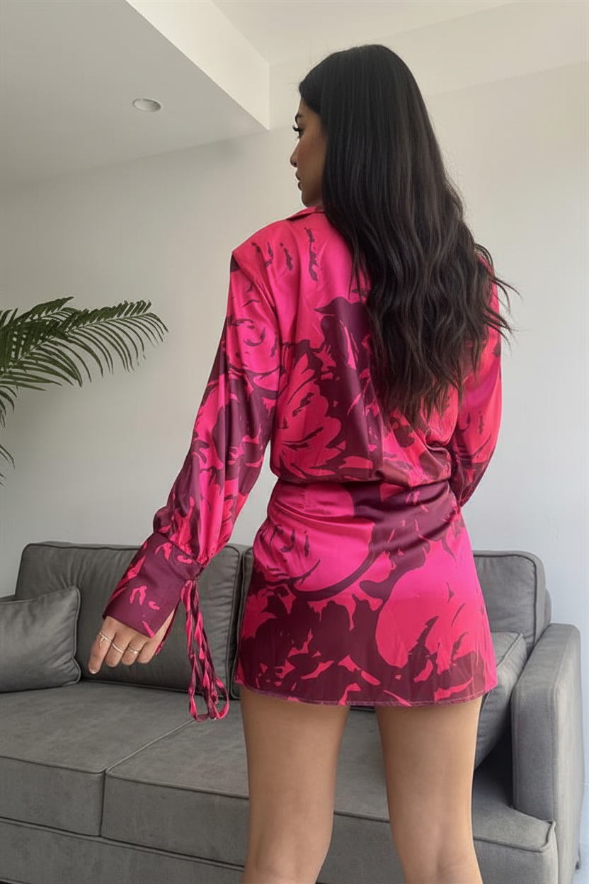 Rose Mini Shirt Dress