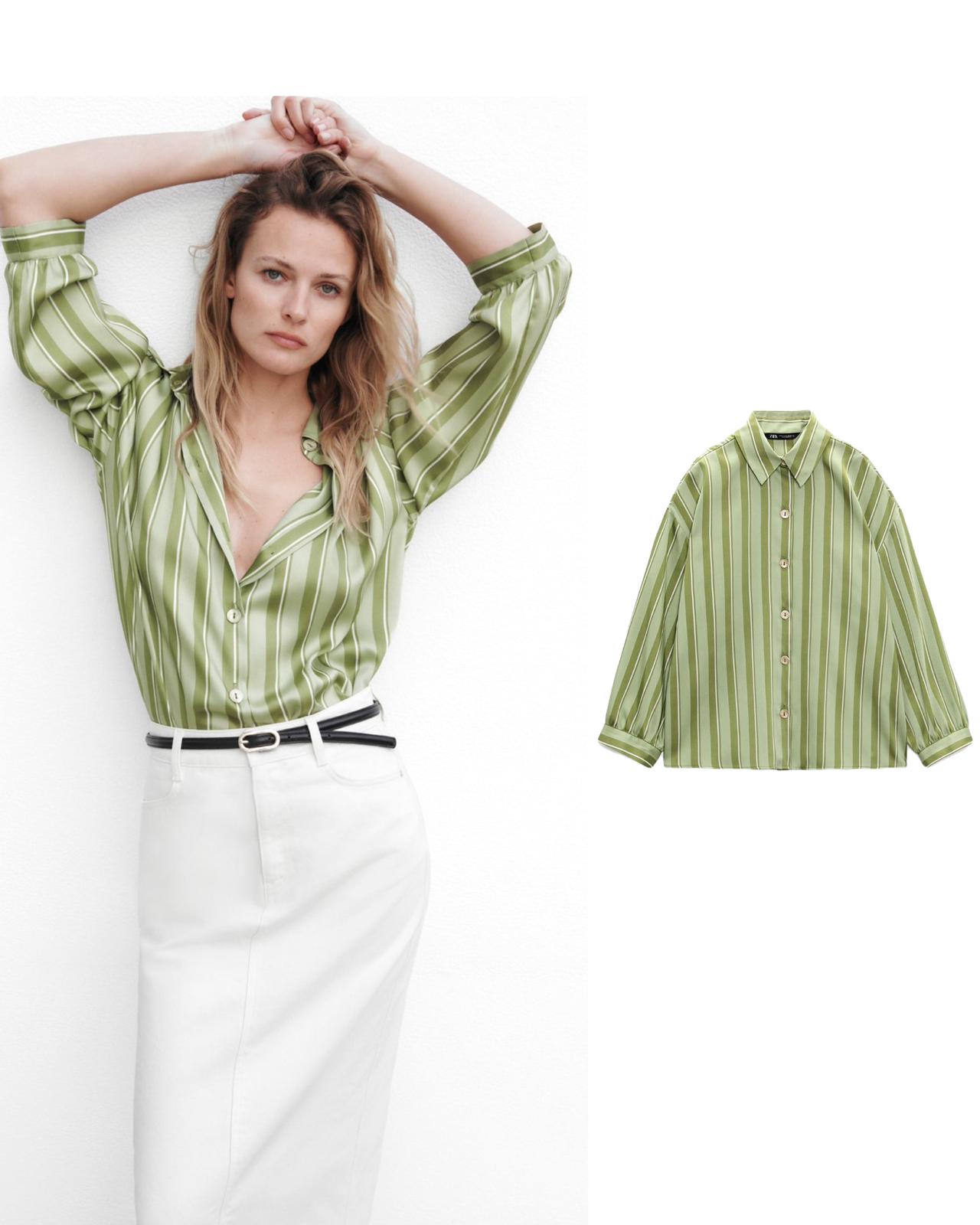 Green Stripped Shirt