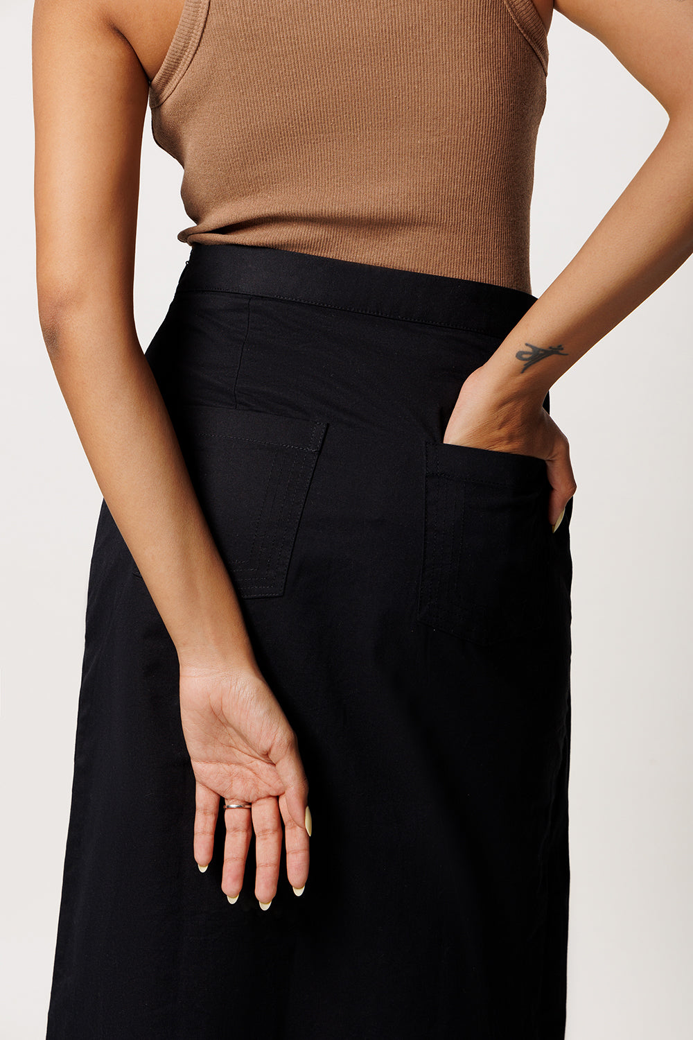 All Black A-Line Skirt