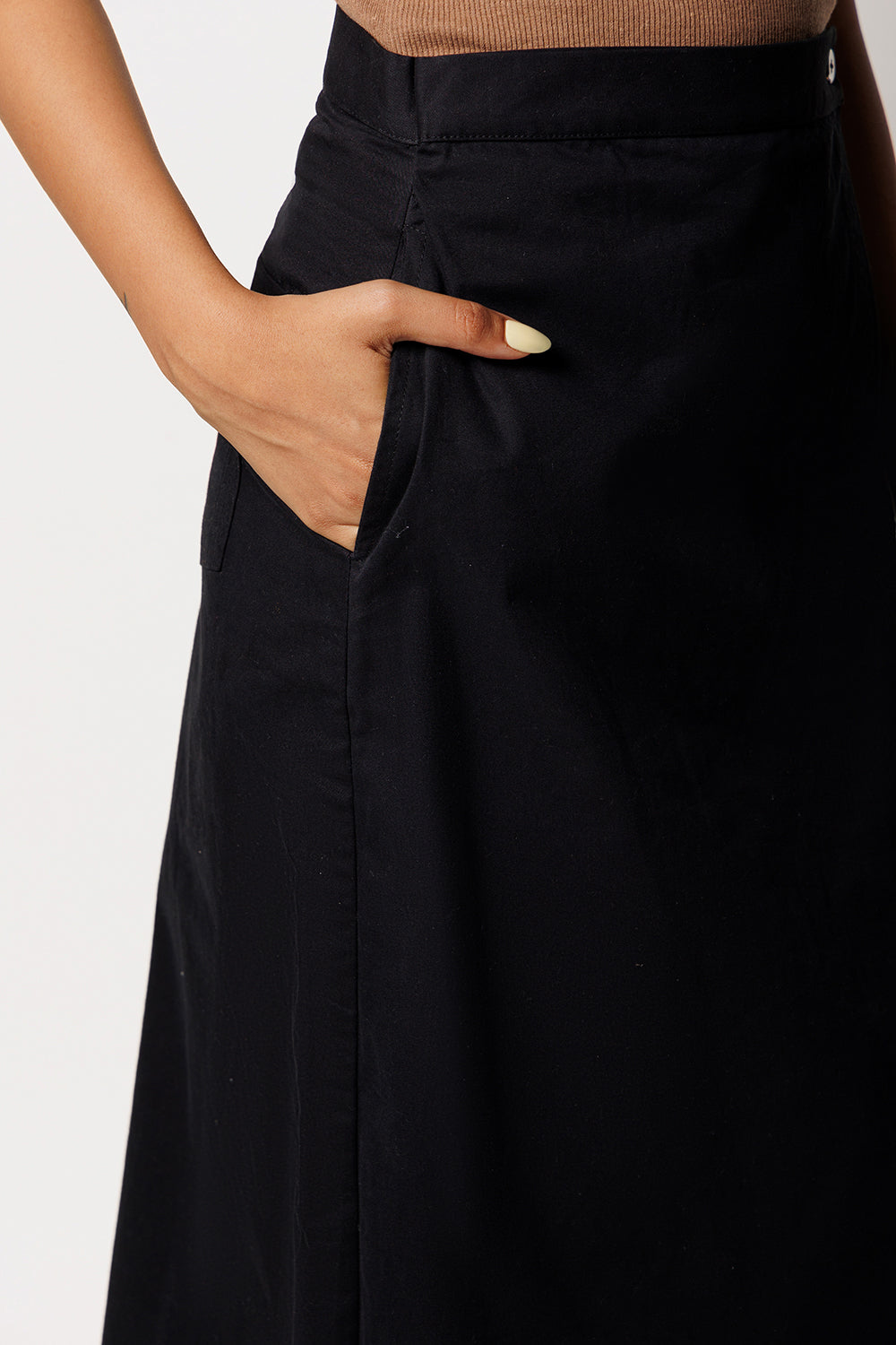 All Black A-Line Skirt