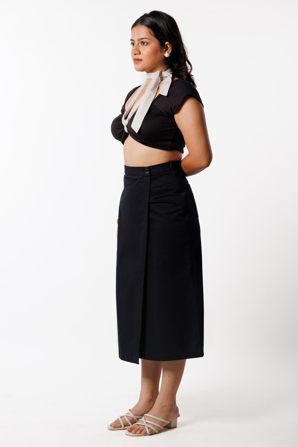 All Black A-Line Skirt