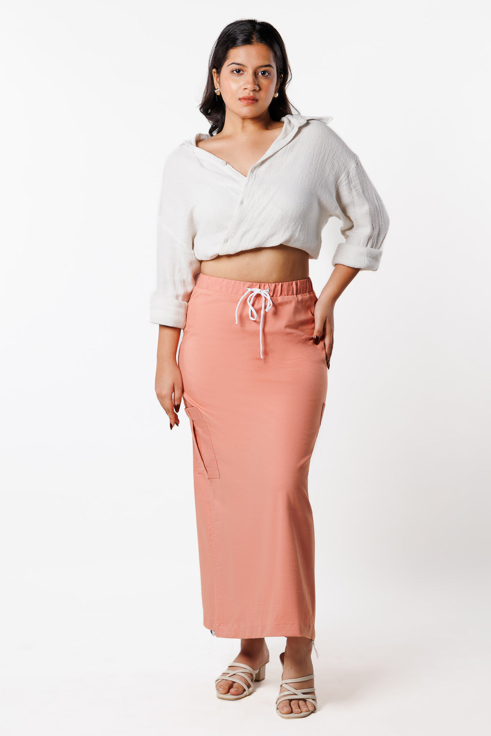 Coral Peach Parachute Skirt