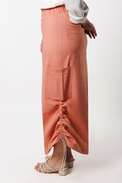 Coral Peach Parachute Skirt