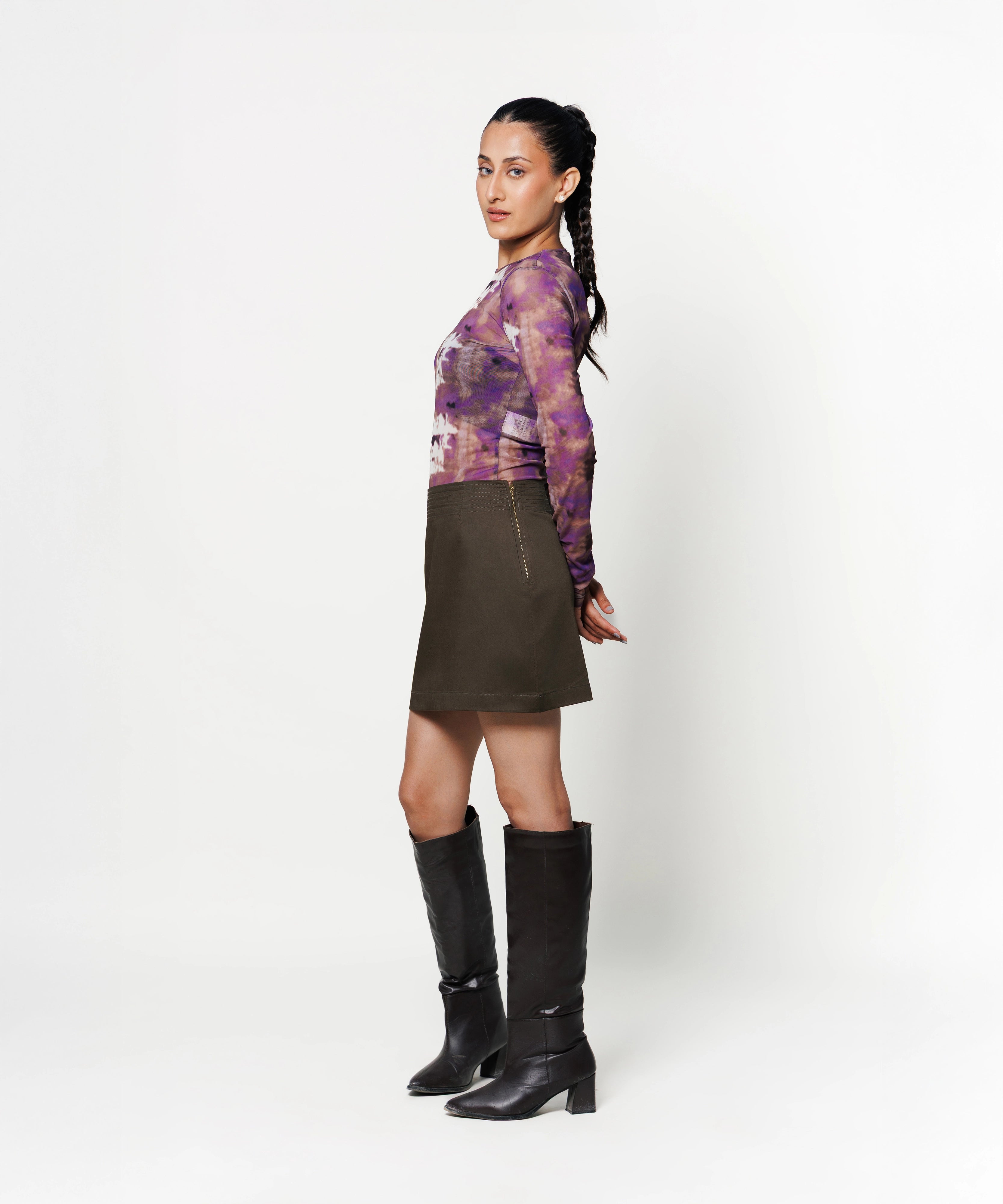 Army Top Stitch Skirt