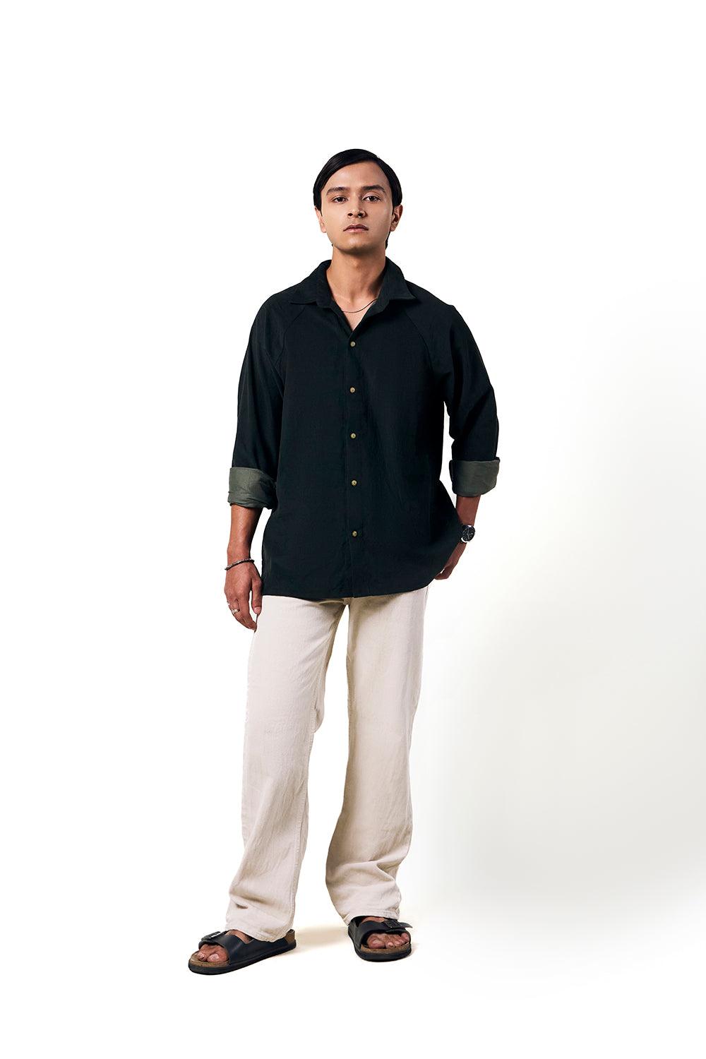 Corded Classic Shirt- Green