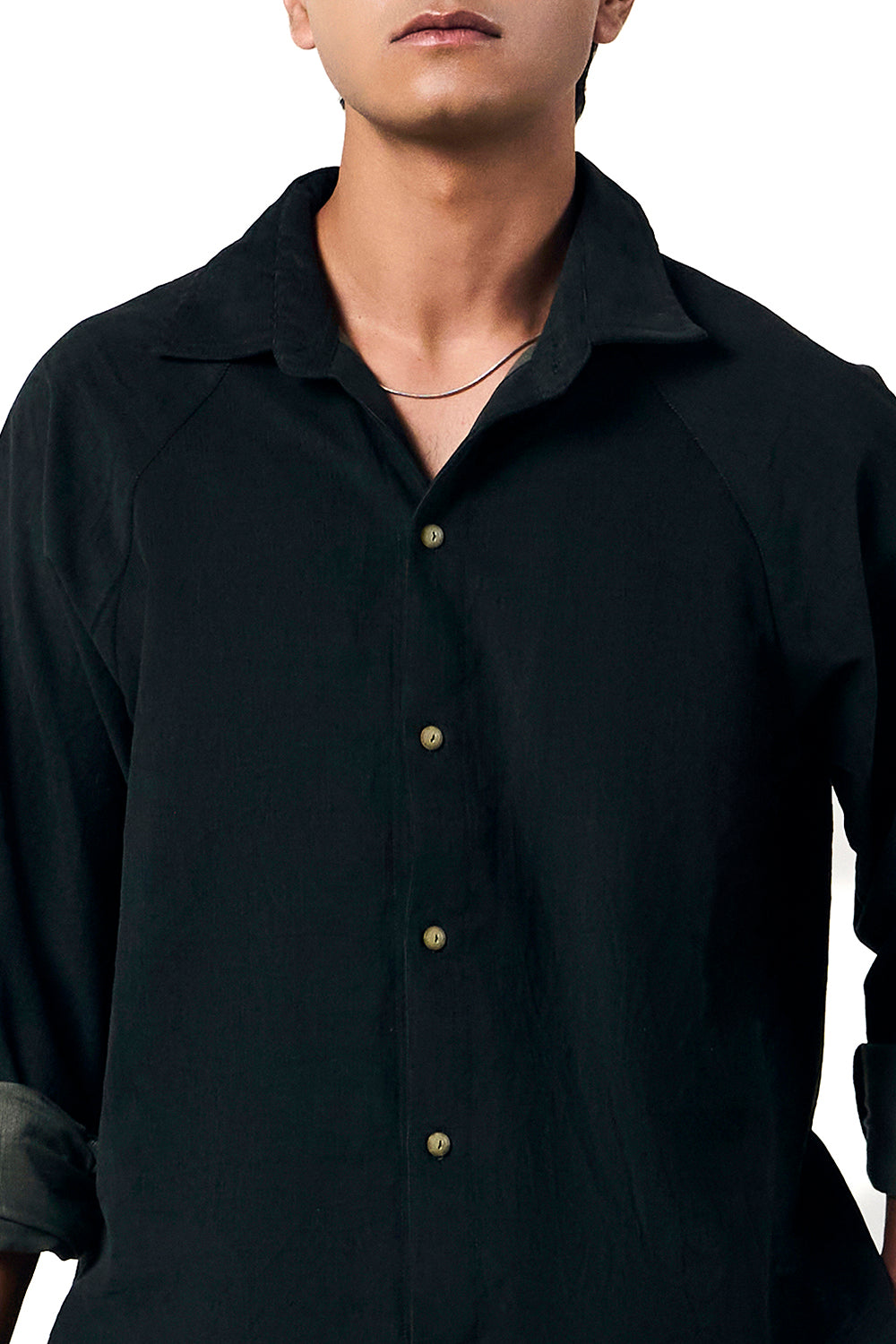 Corded Classic Shirt- Green