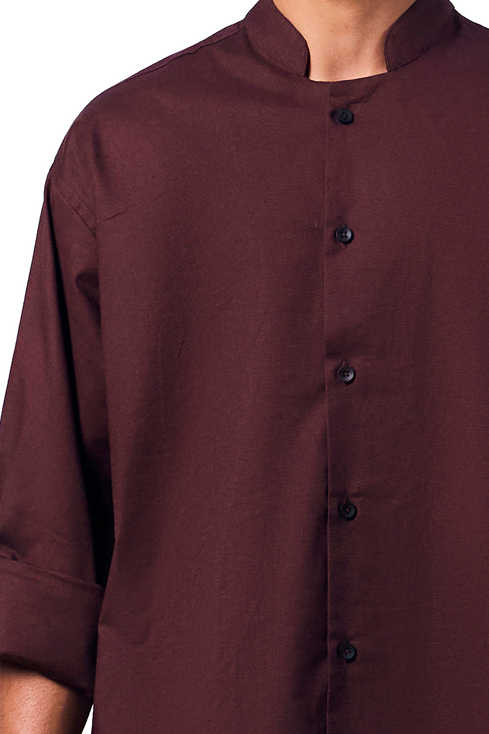 Brick Mandarin Shirt