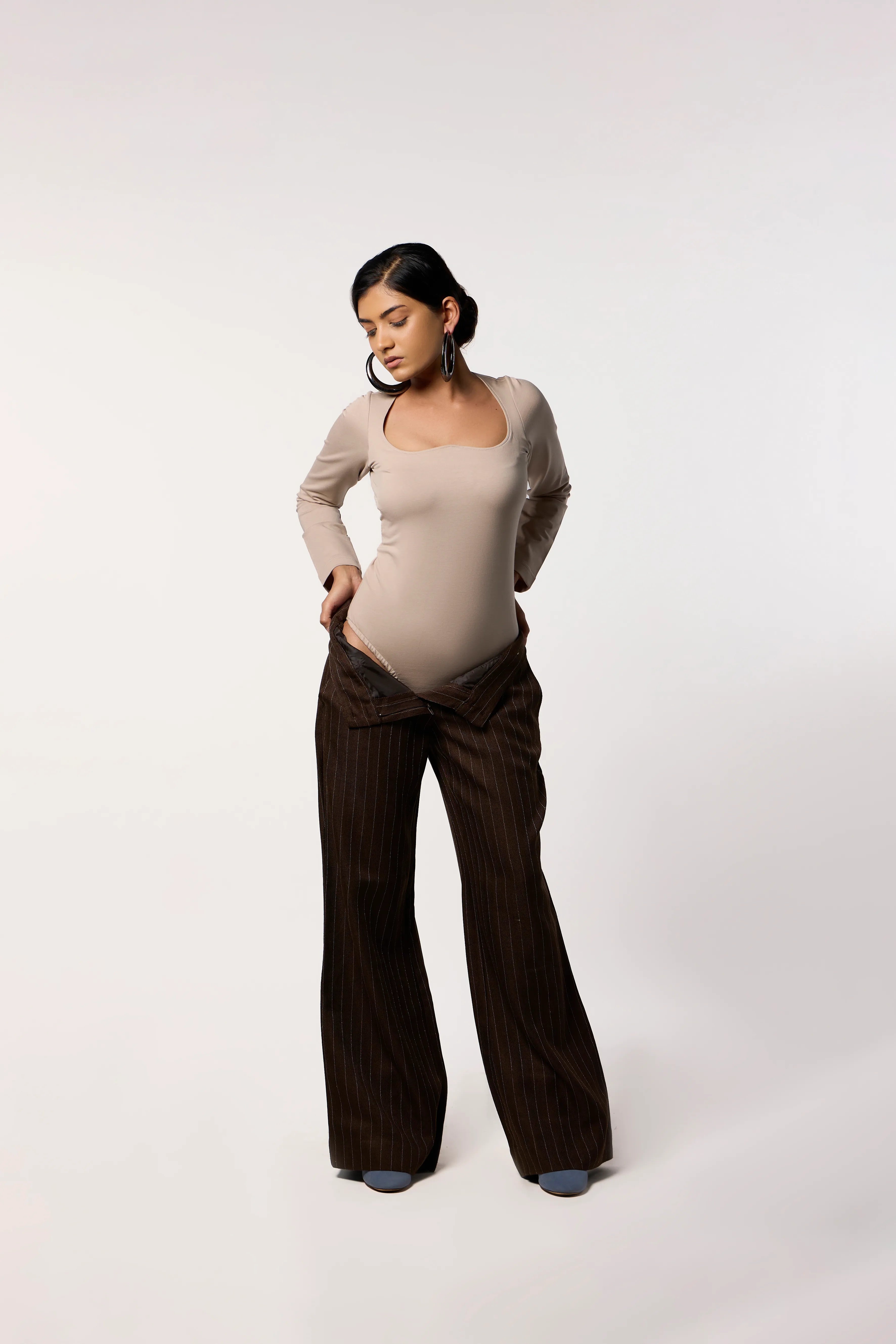 Heart It Out Bodysuit- Beige