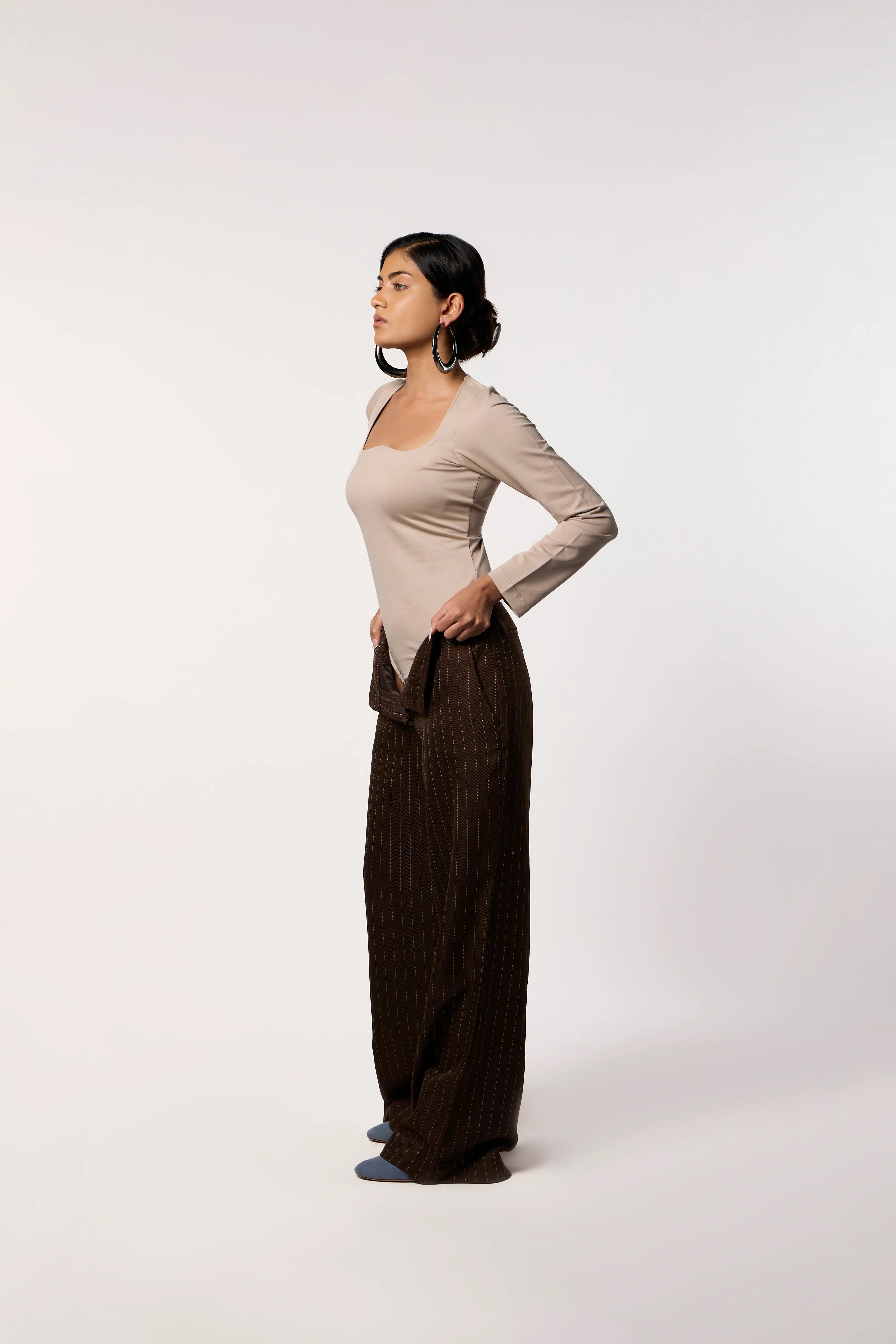 Heart It Out Bodysuit- Beige