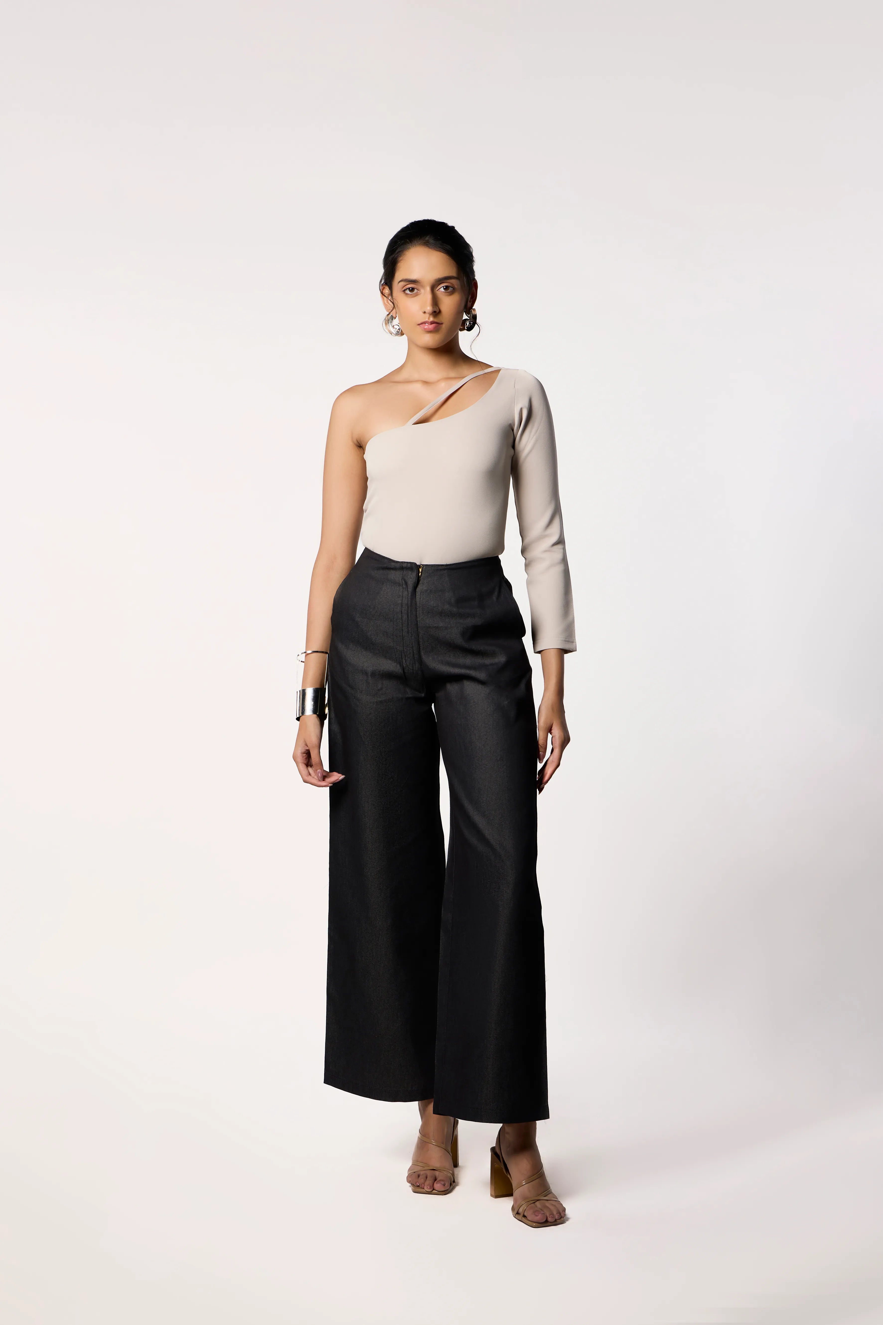 To One Side Bodysuit- Beige