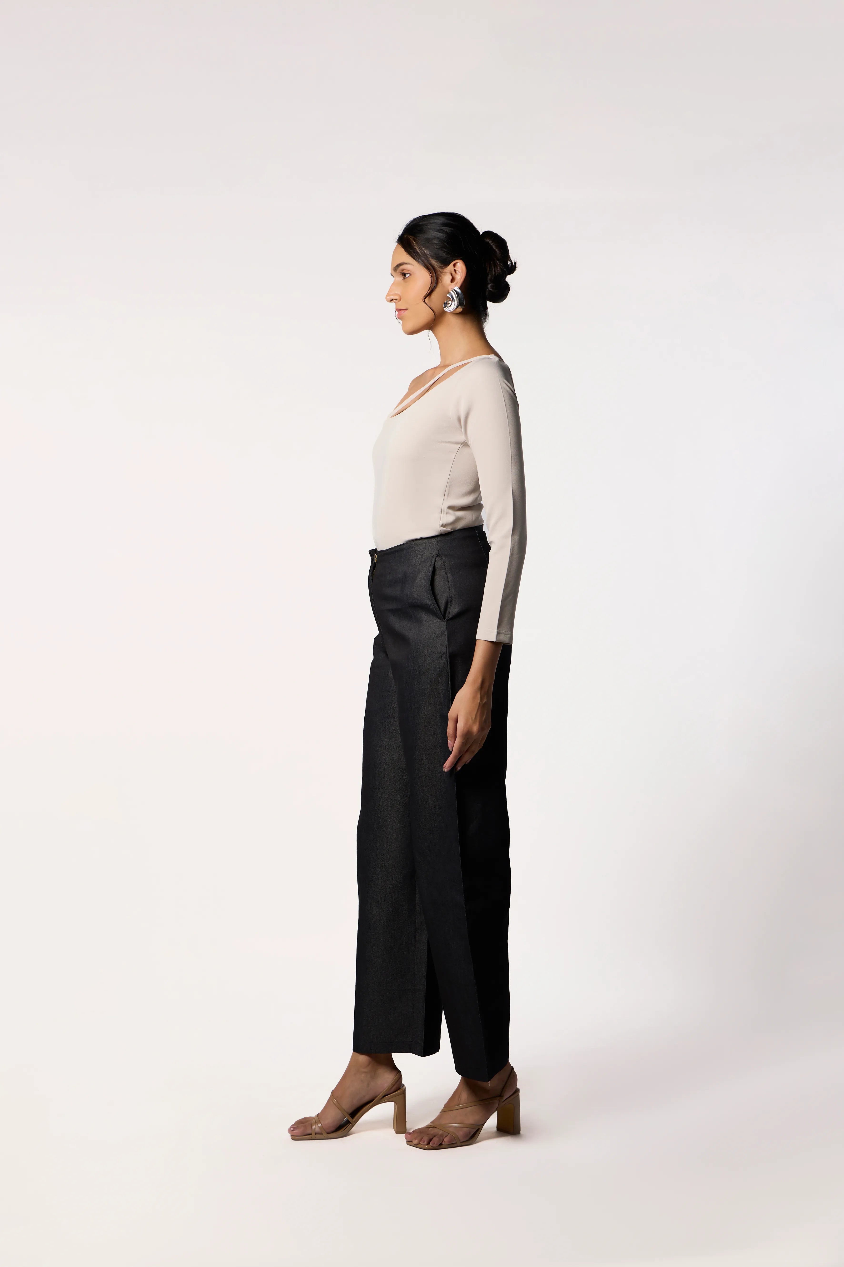 To One Side Bodysuit- Beige