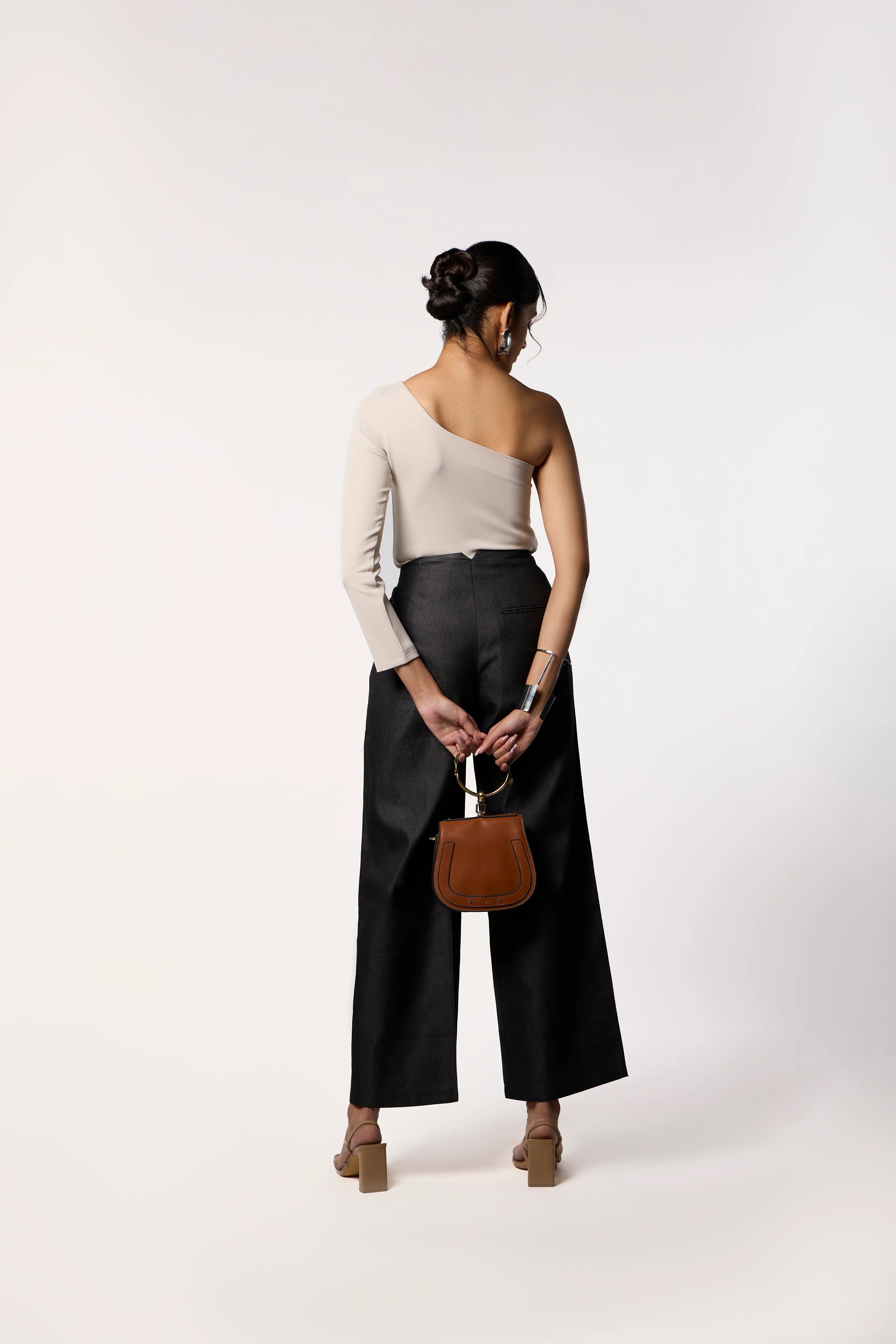 To One Side Bodysuit- Beige