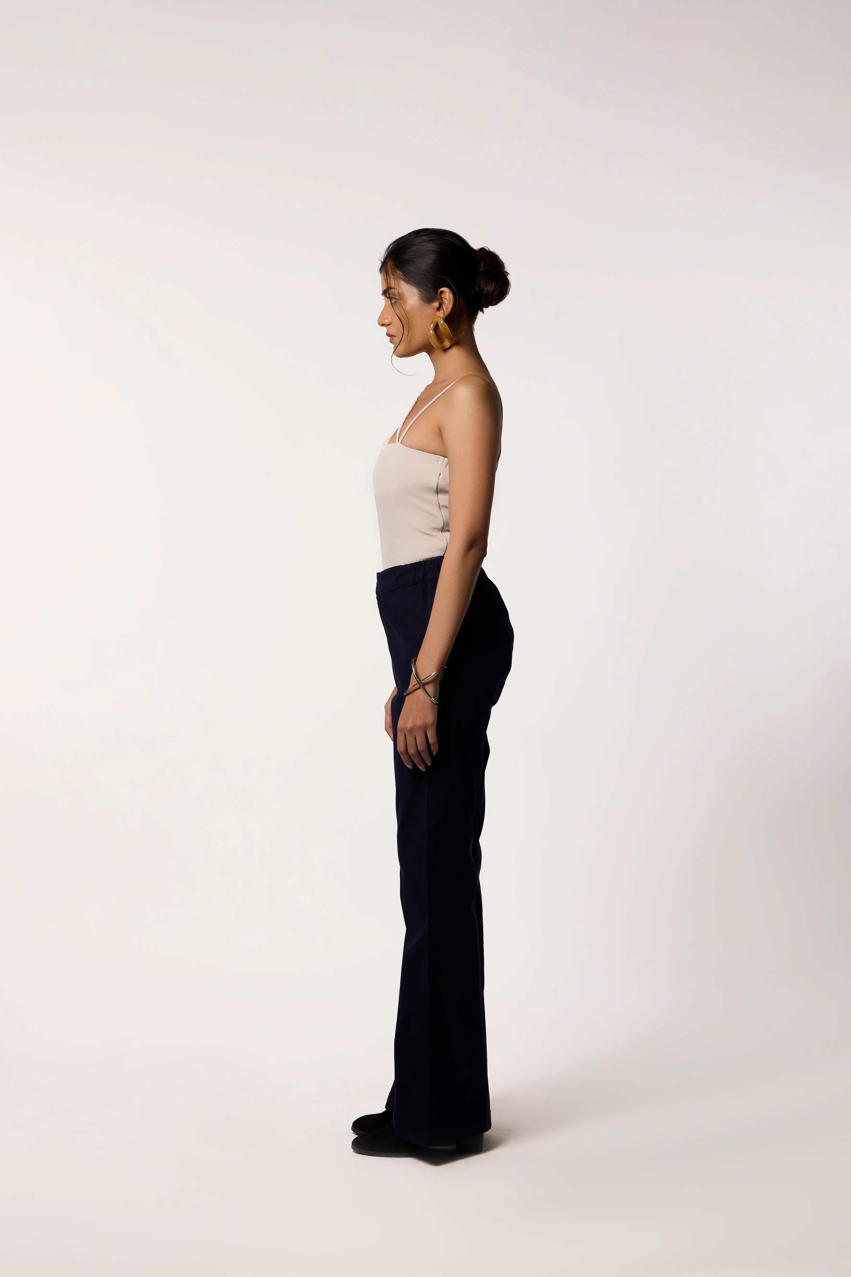 Criss The Cross Bodysuit- Beige