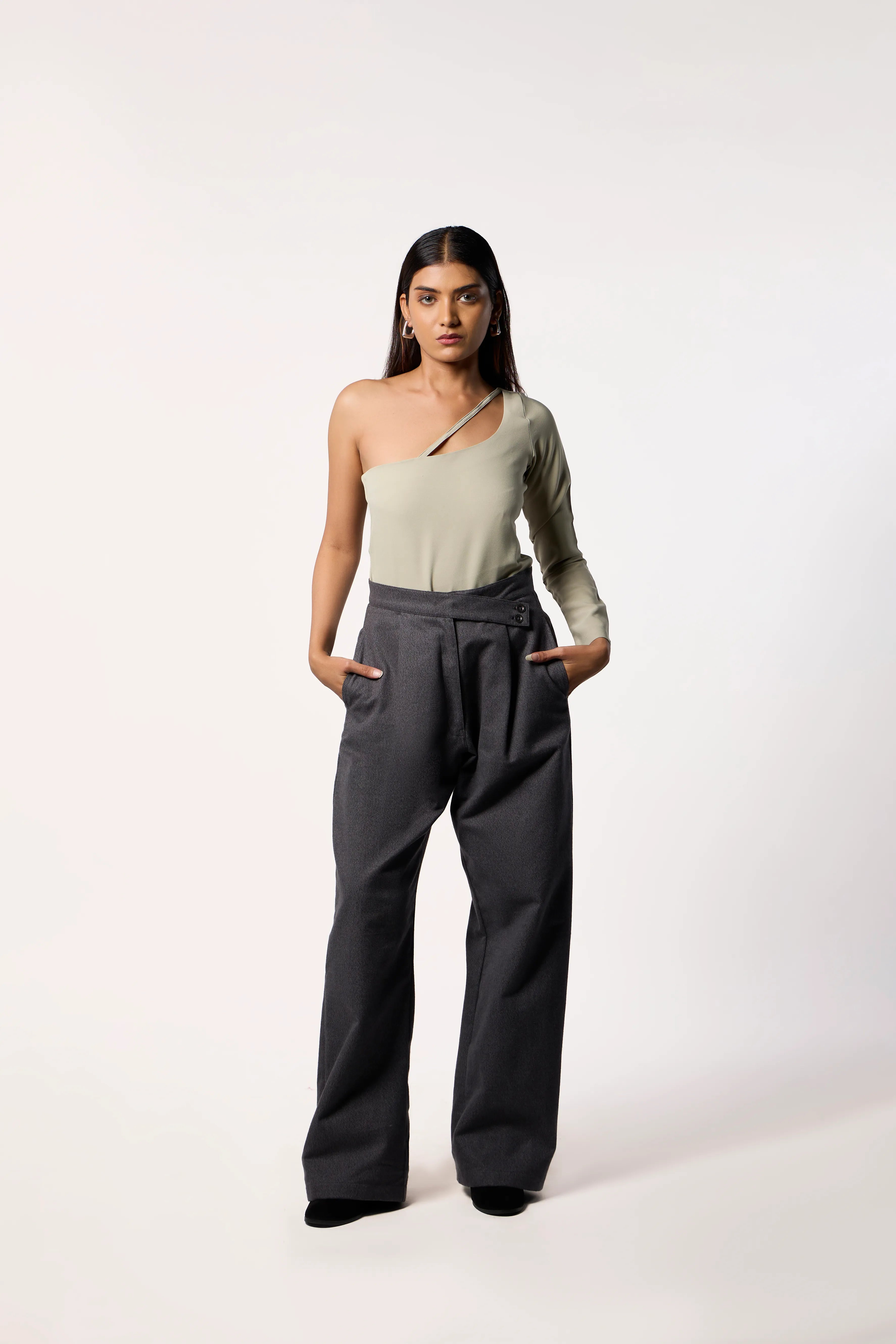 To One Side Bodysuit- Sage Green