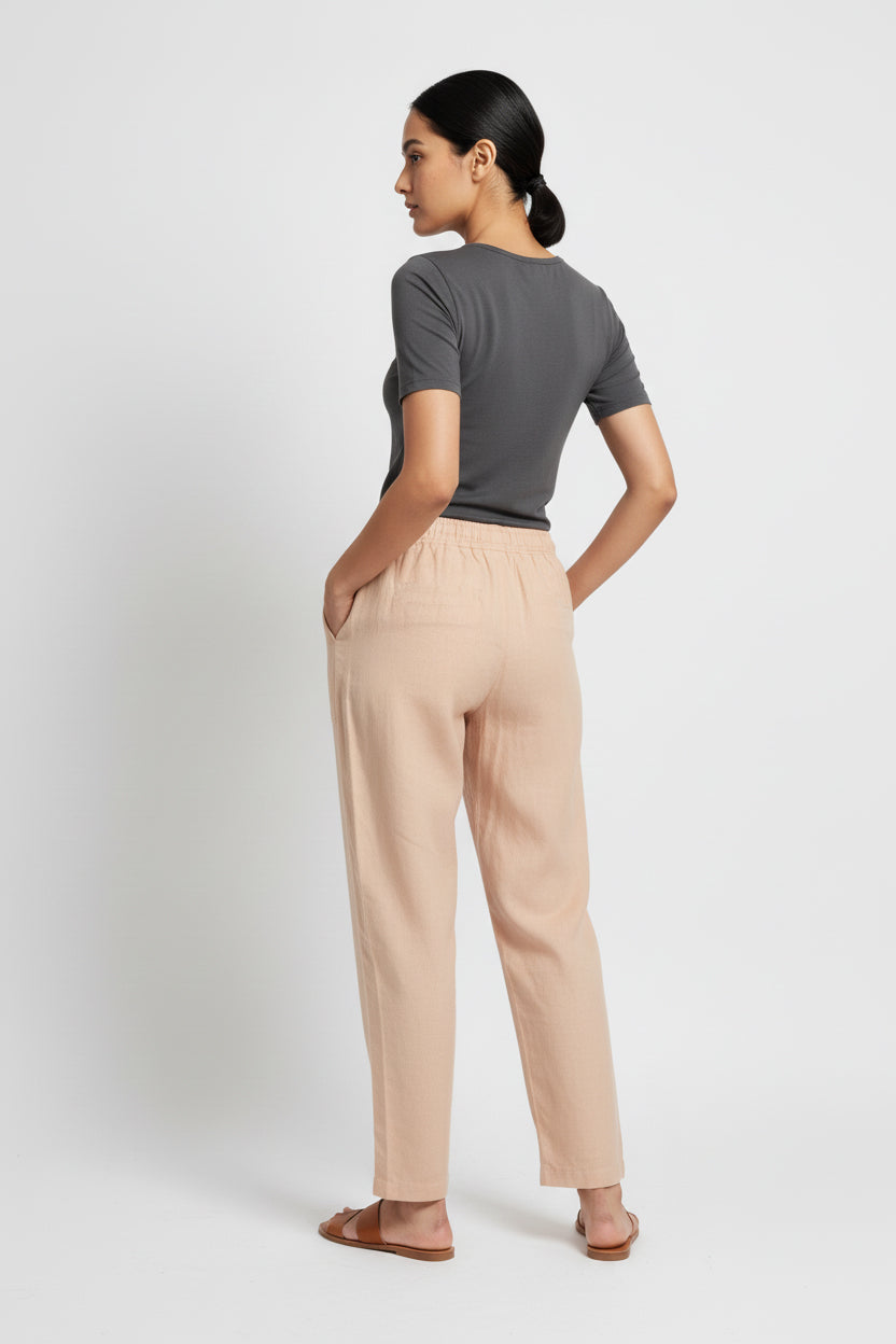 Beige Cotton Pants