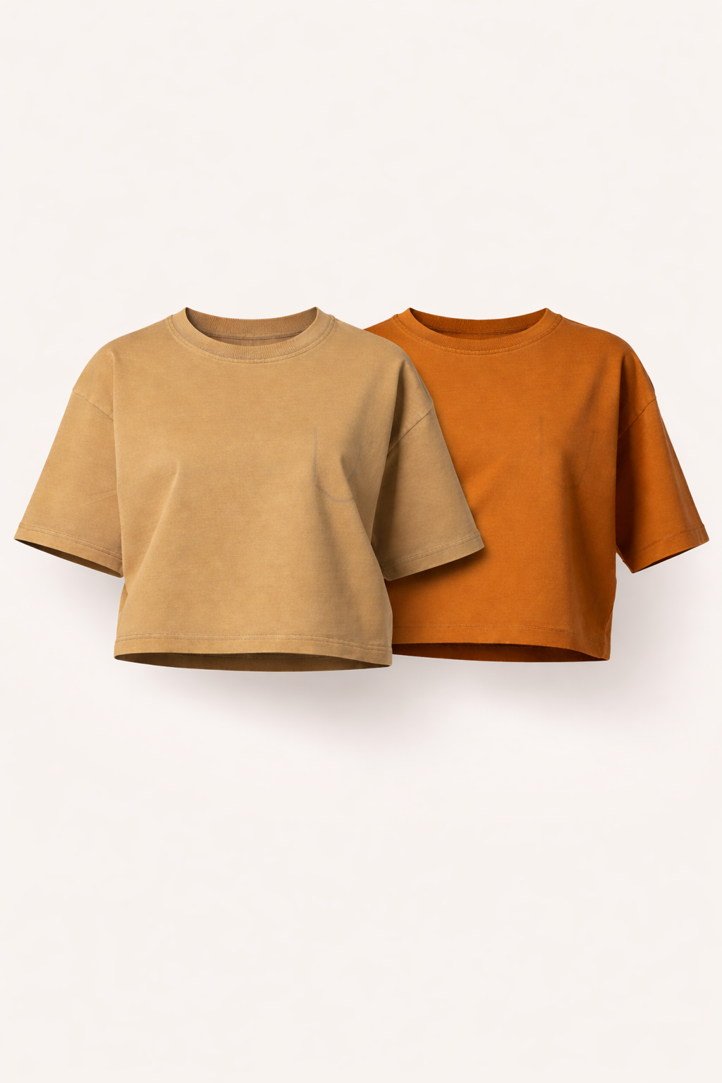 (Pack of 2) Washed Crop Tee