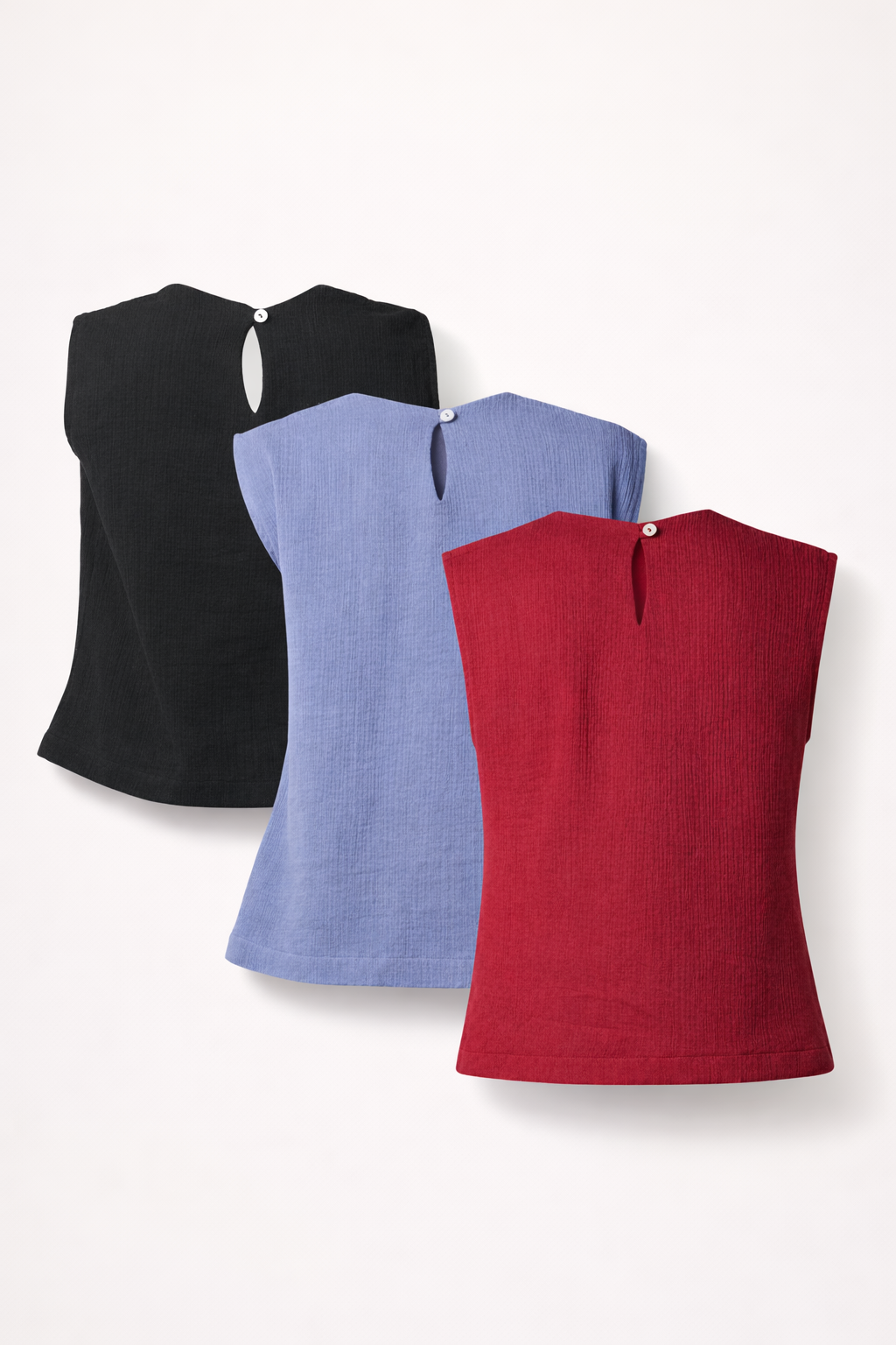 (Pack of 3) Breezy Wrinkle Top