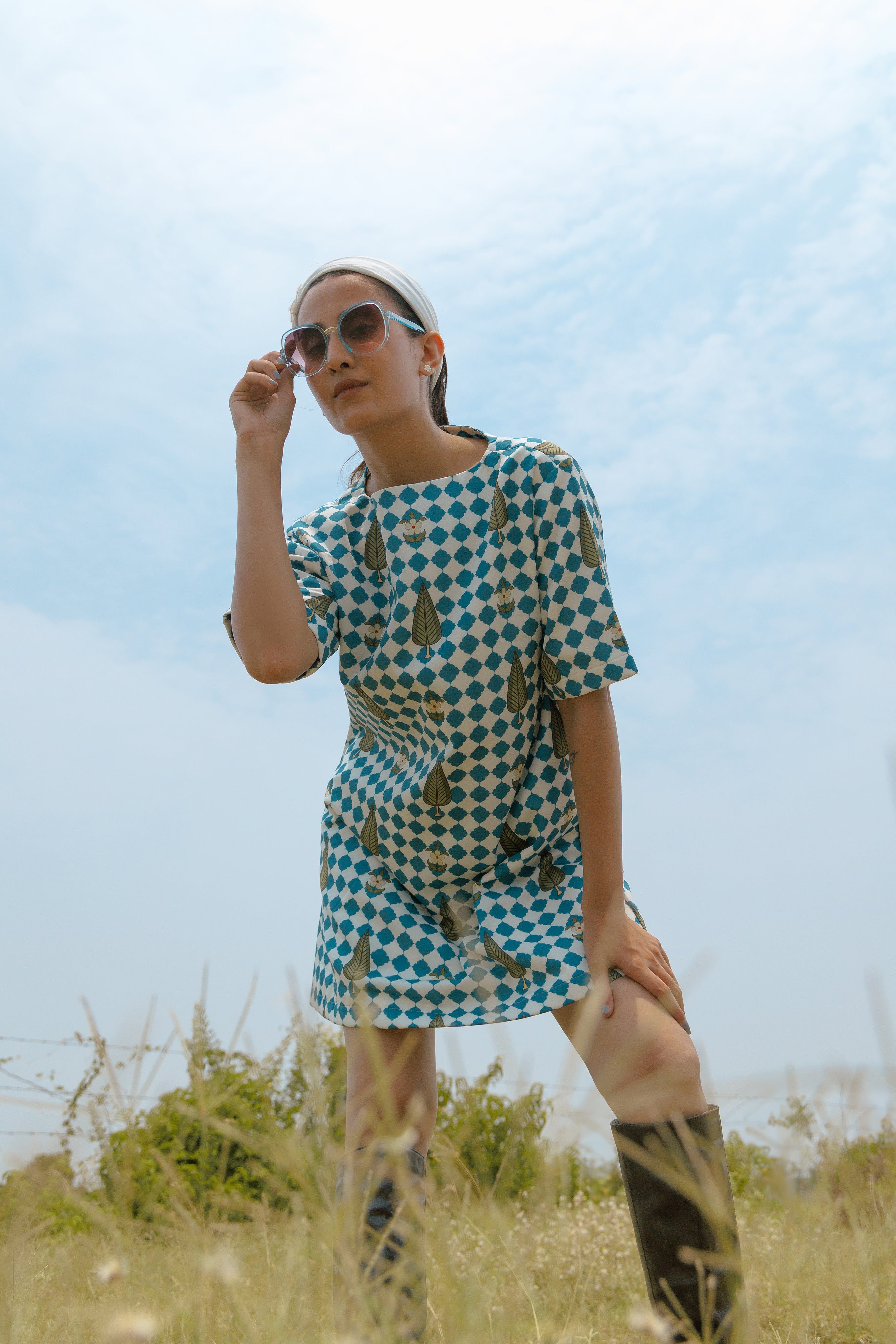 Printed Canvas Dress