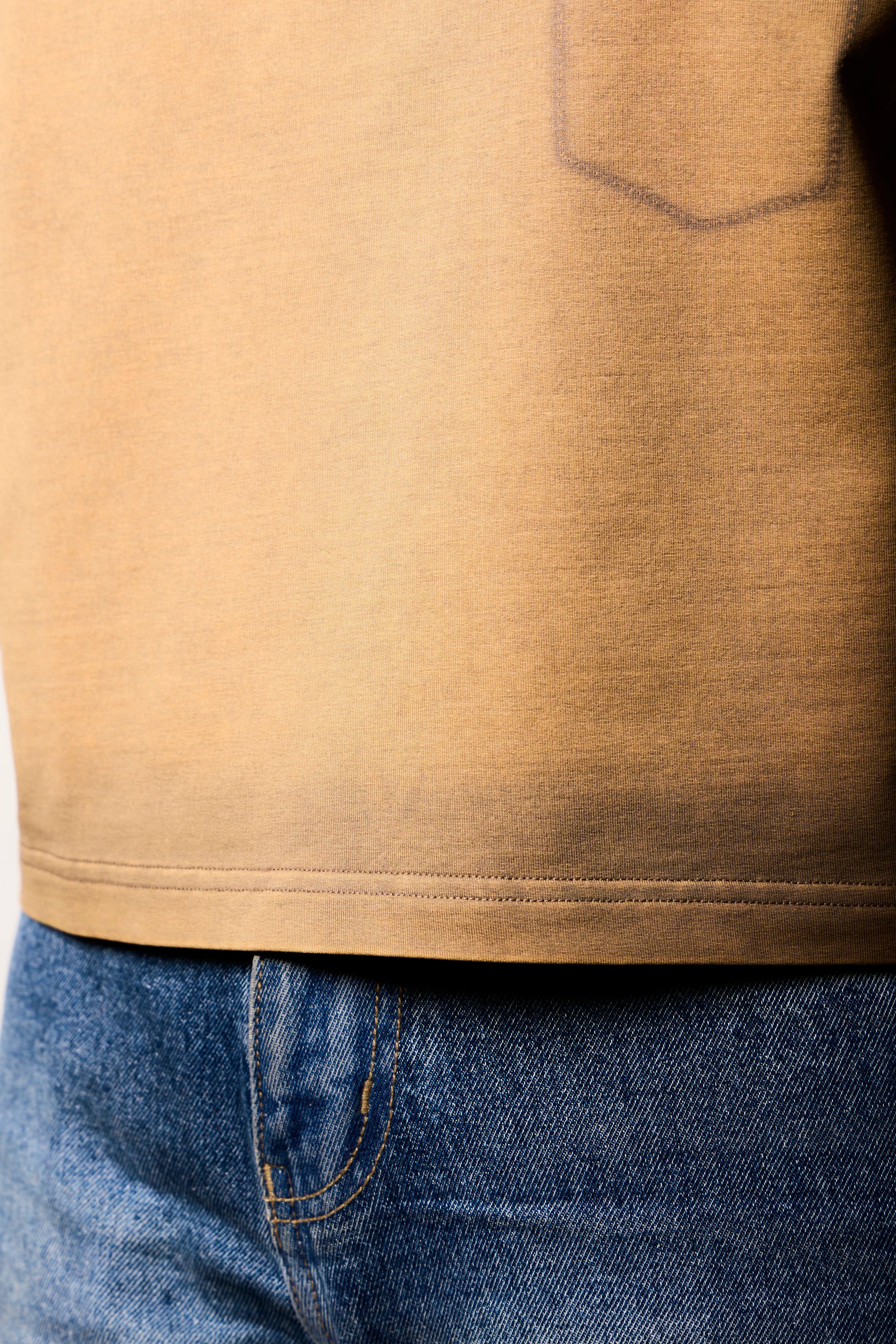 Washed Crop Tee- Khaki