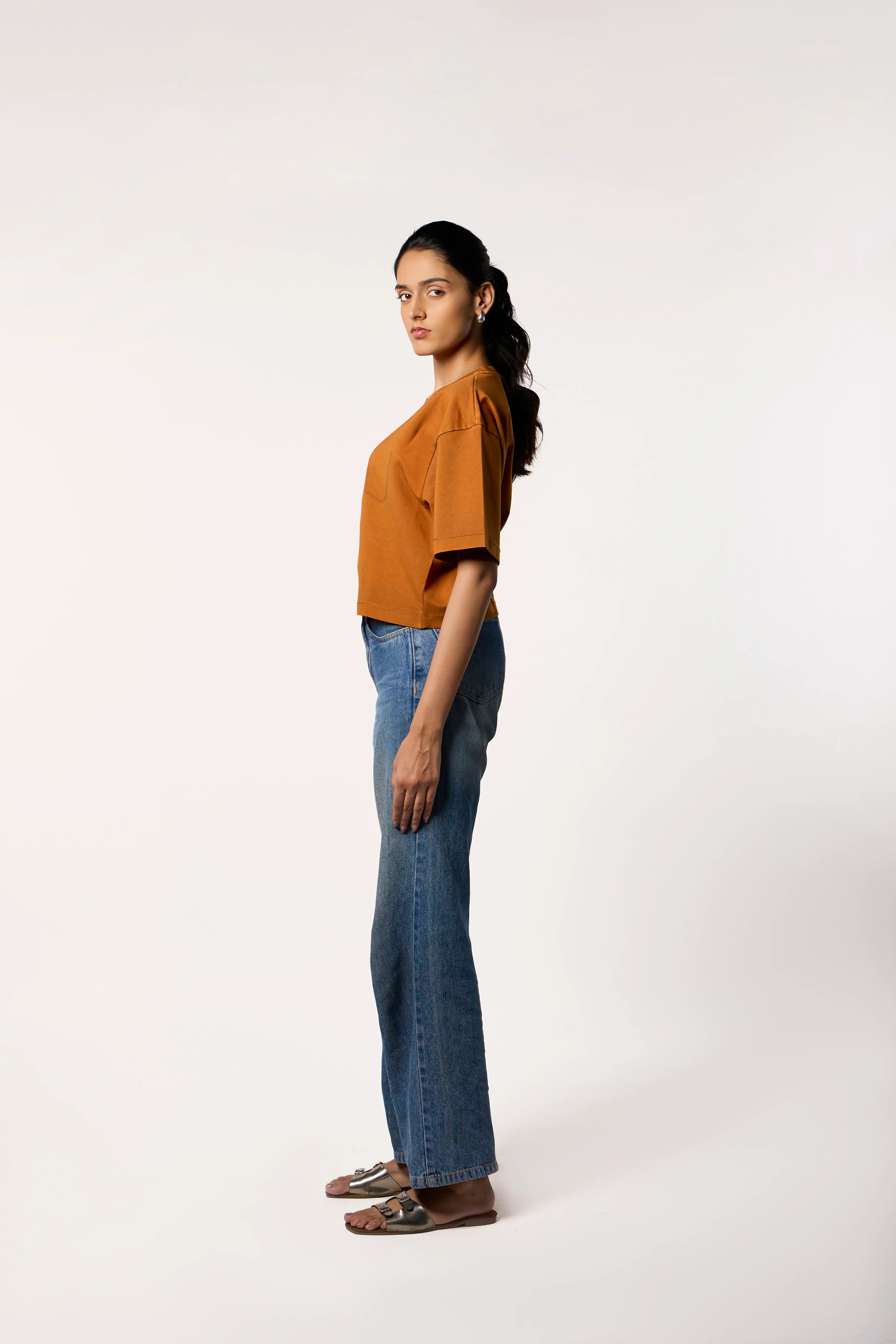 Washed Crop Tee- Rust