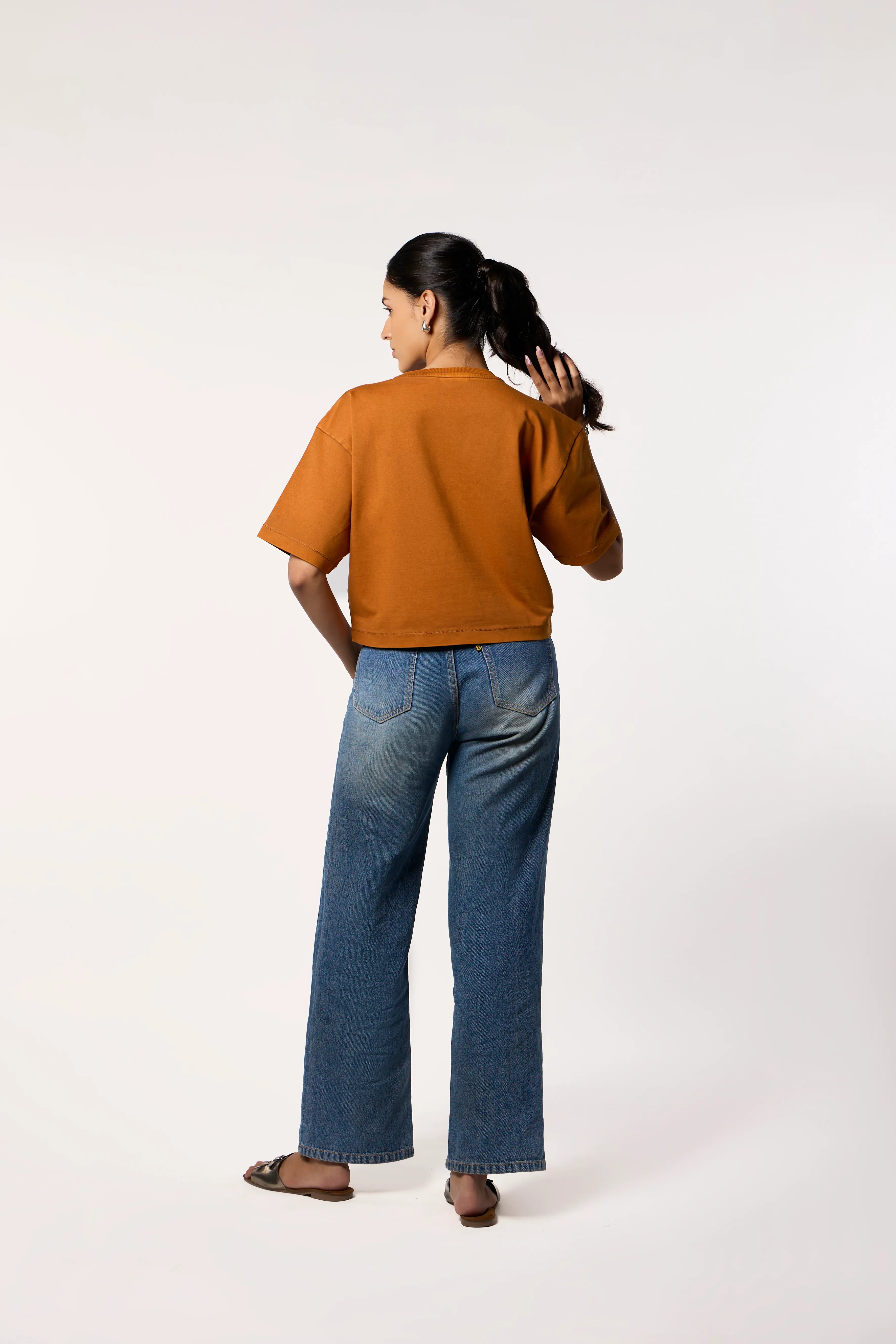 Washed Crop Tee- Rust