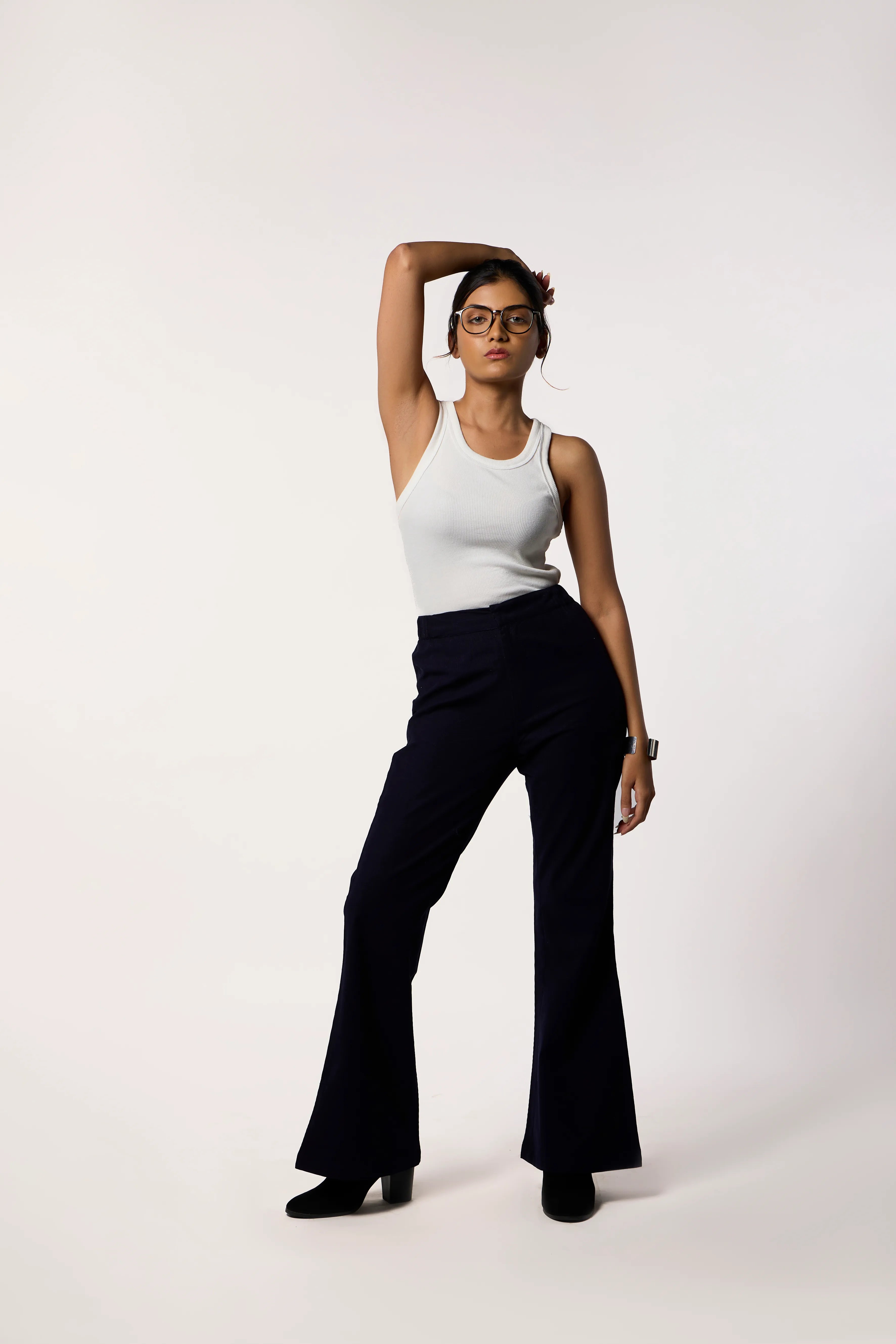 Corded Navy Trousers