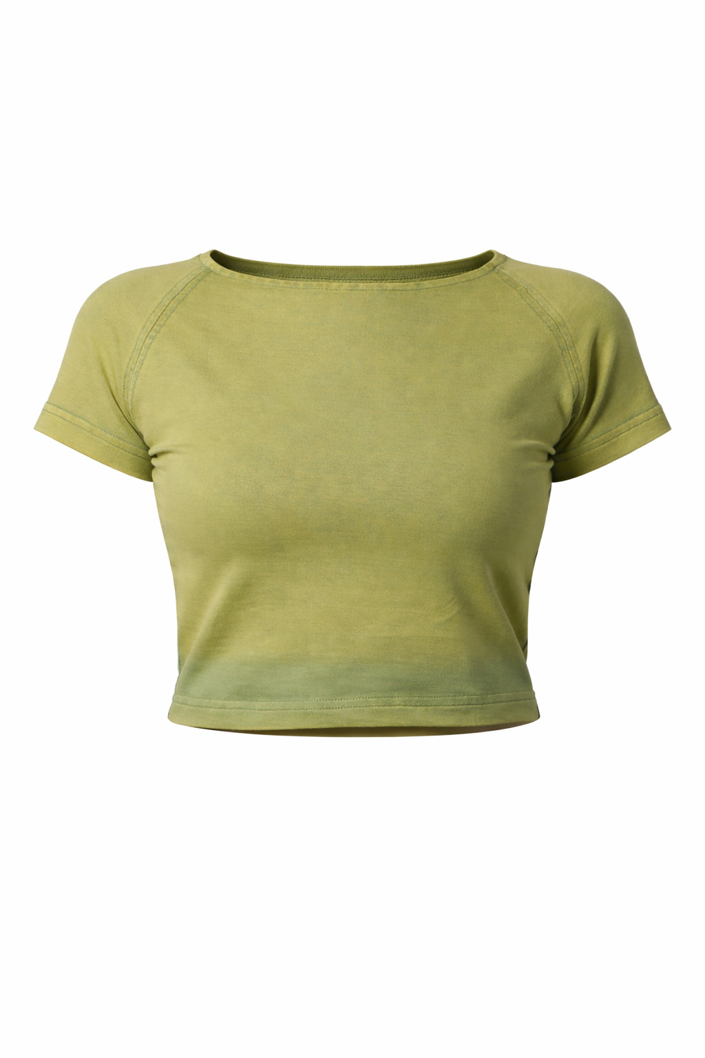 (Pack of 3) Washed Baby Tee - Mustard Brown, Pink, Light Green