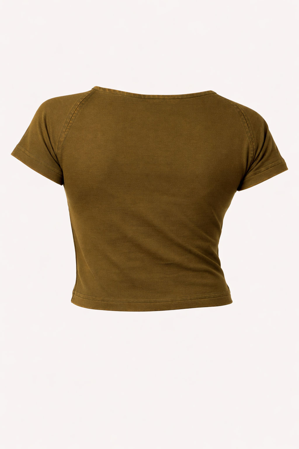 (Pack of 3) Washed Baby Tee - Mustard Brown, Pink, Light Green