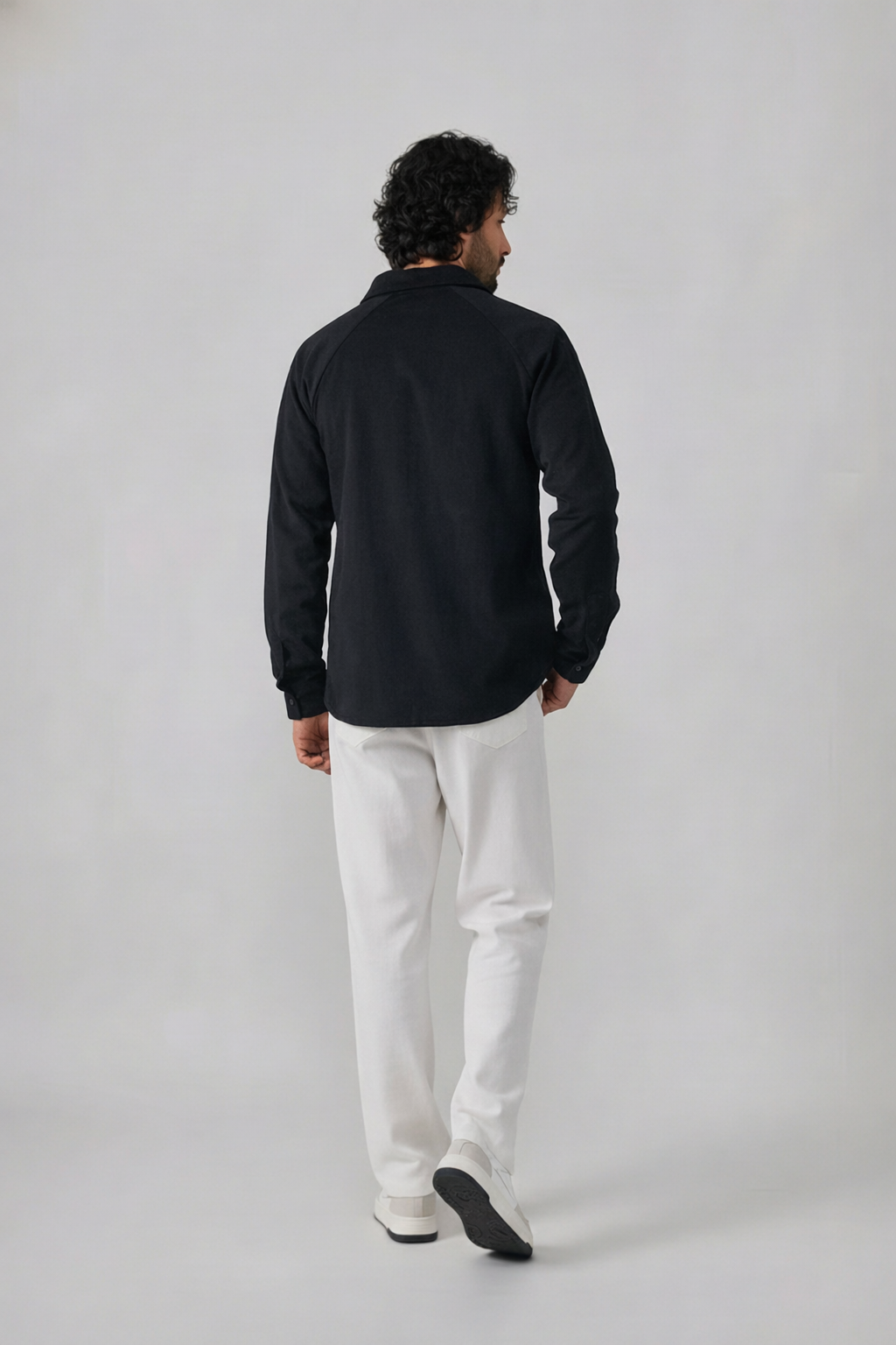 Corded Classic Shirt- Black