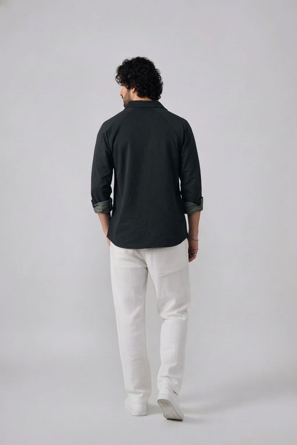 Corded Classic Shirt- Green