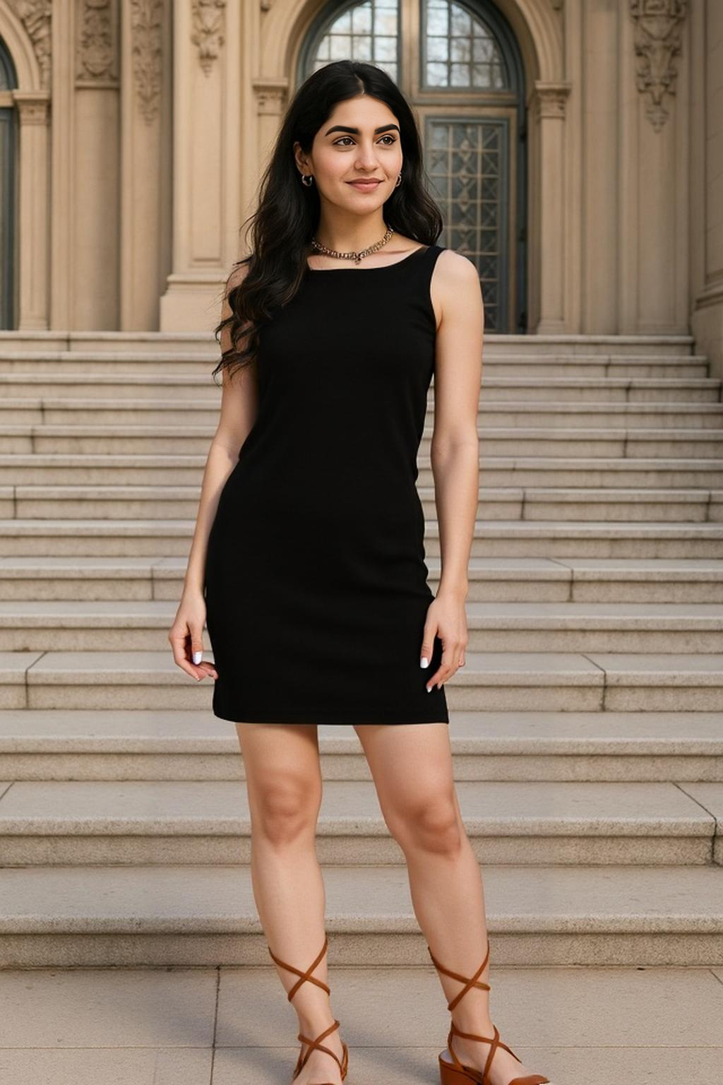 Murky Back Button Dress