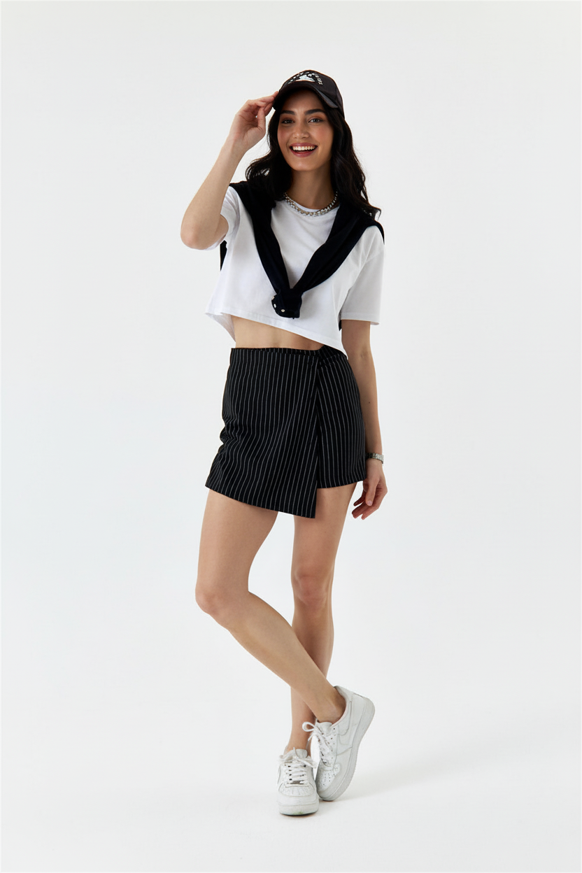 Striped Mini Skirt